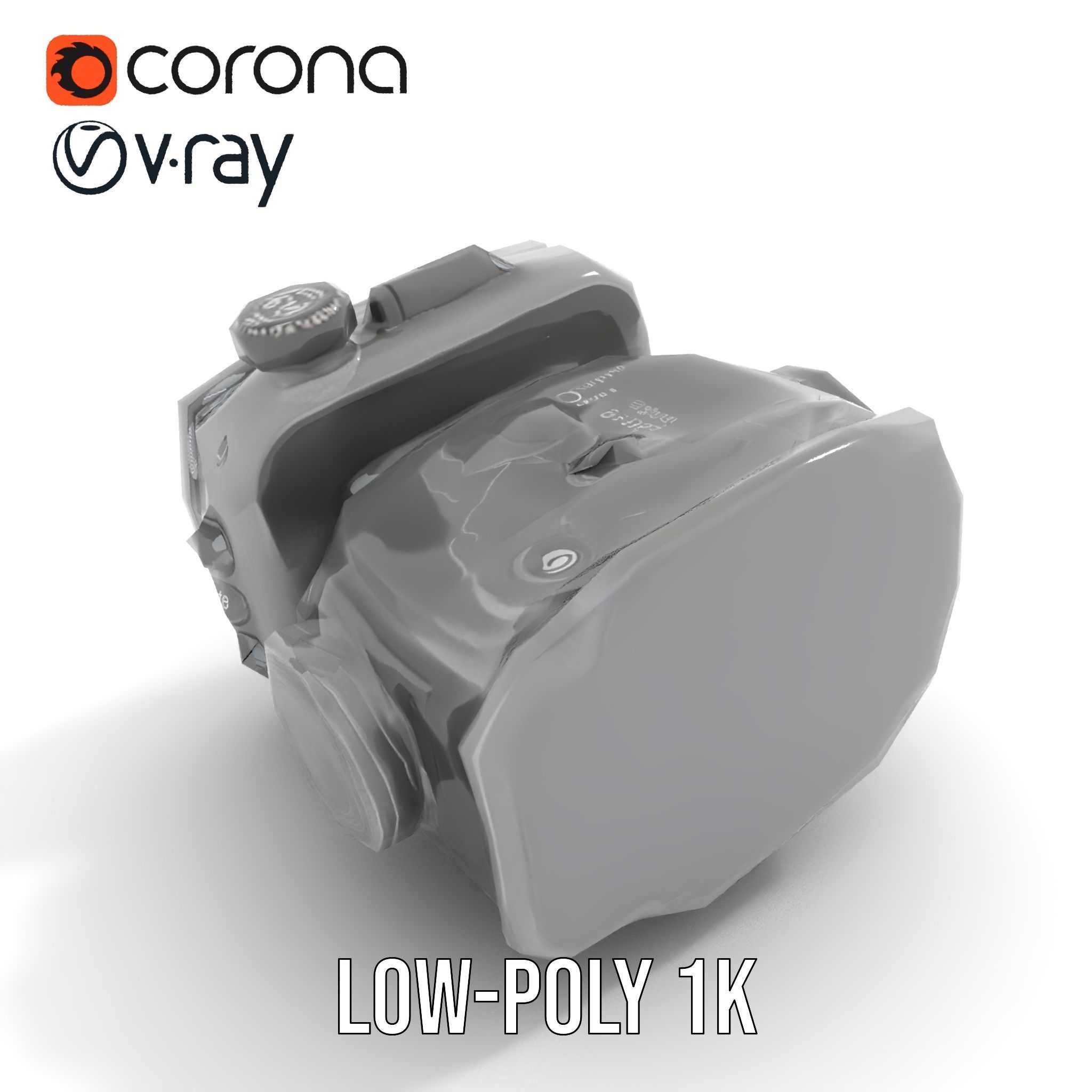 Compact Action Camera Model Pack Low-poly 3D model_15