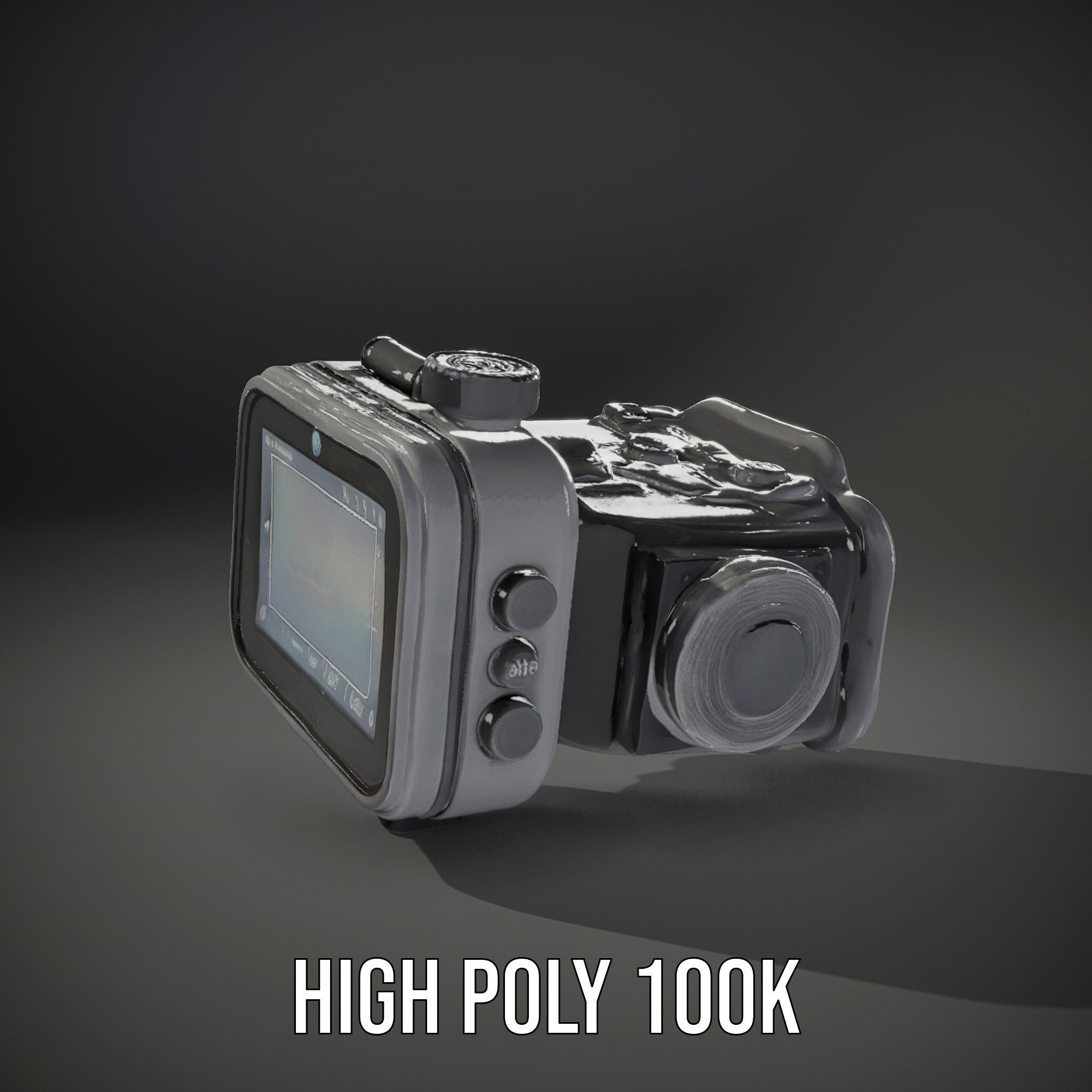 Compact Action Camera Model Pack Low-poly 3D model_11