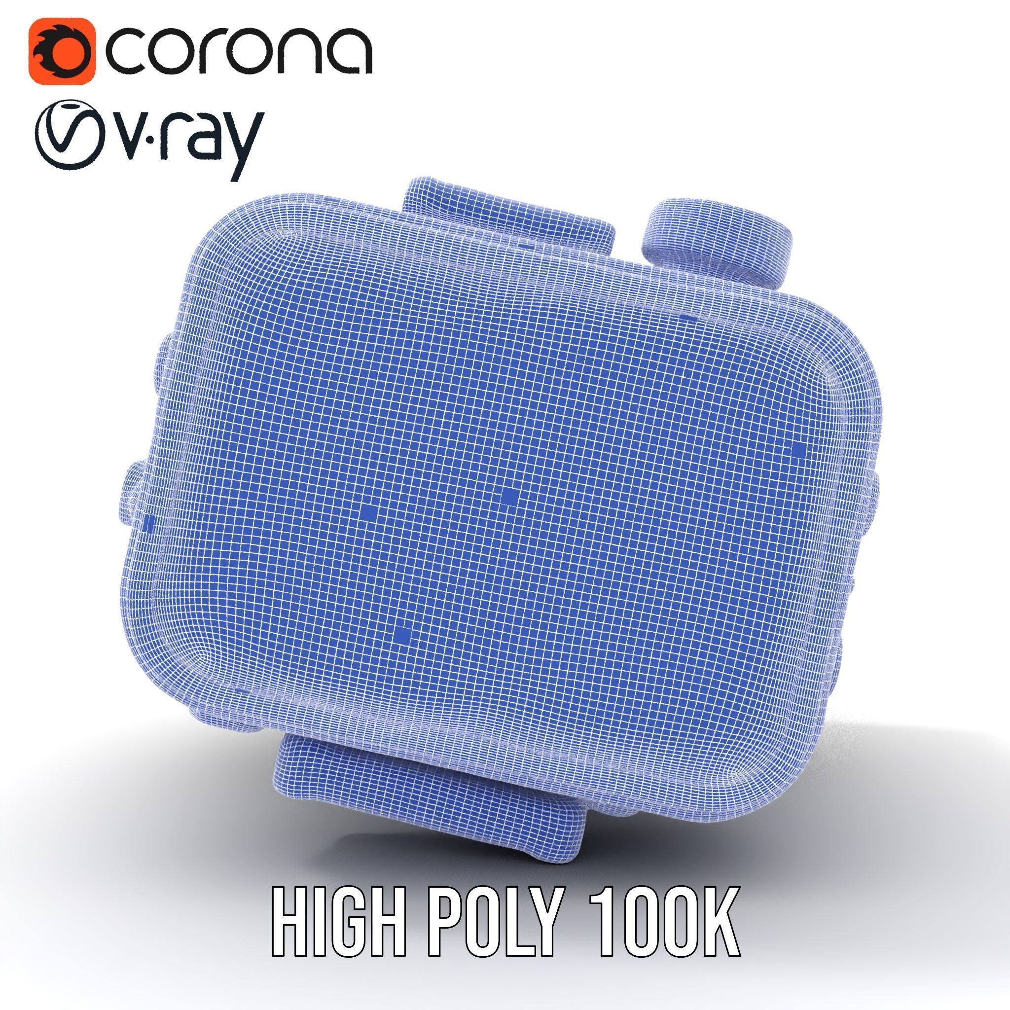 Compact Action Camera Model Pack Low-poly 3D model_34