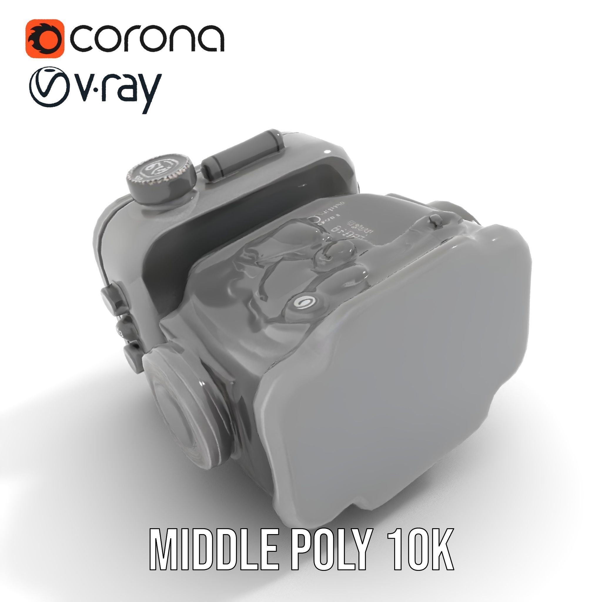 Compact Action Camera Model Pack Low-poly 3D model_12