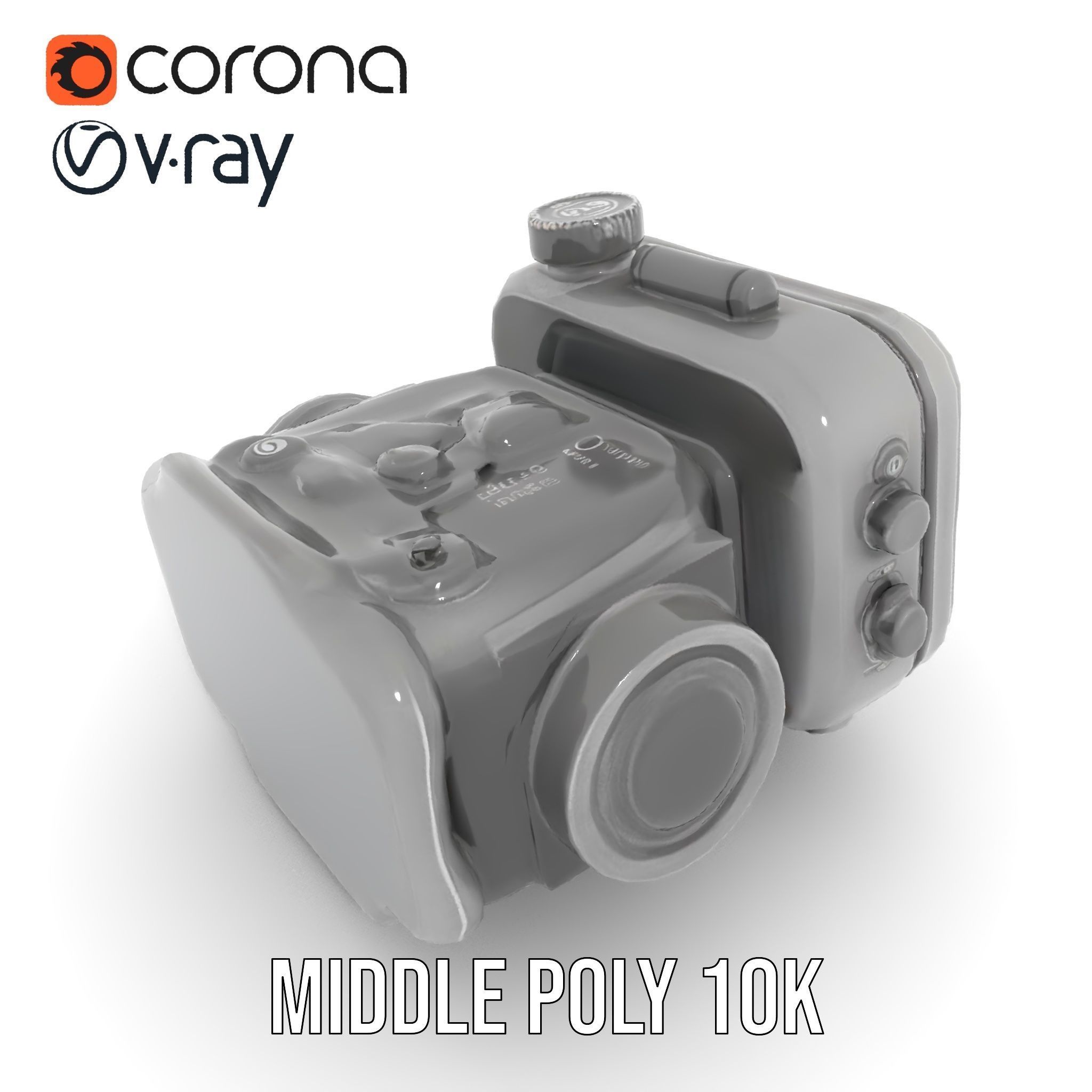 Compact Action Camera Model Pack Low-poly 3D model_6
