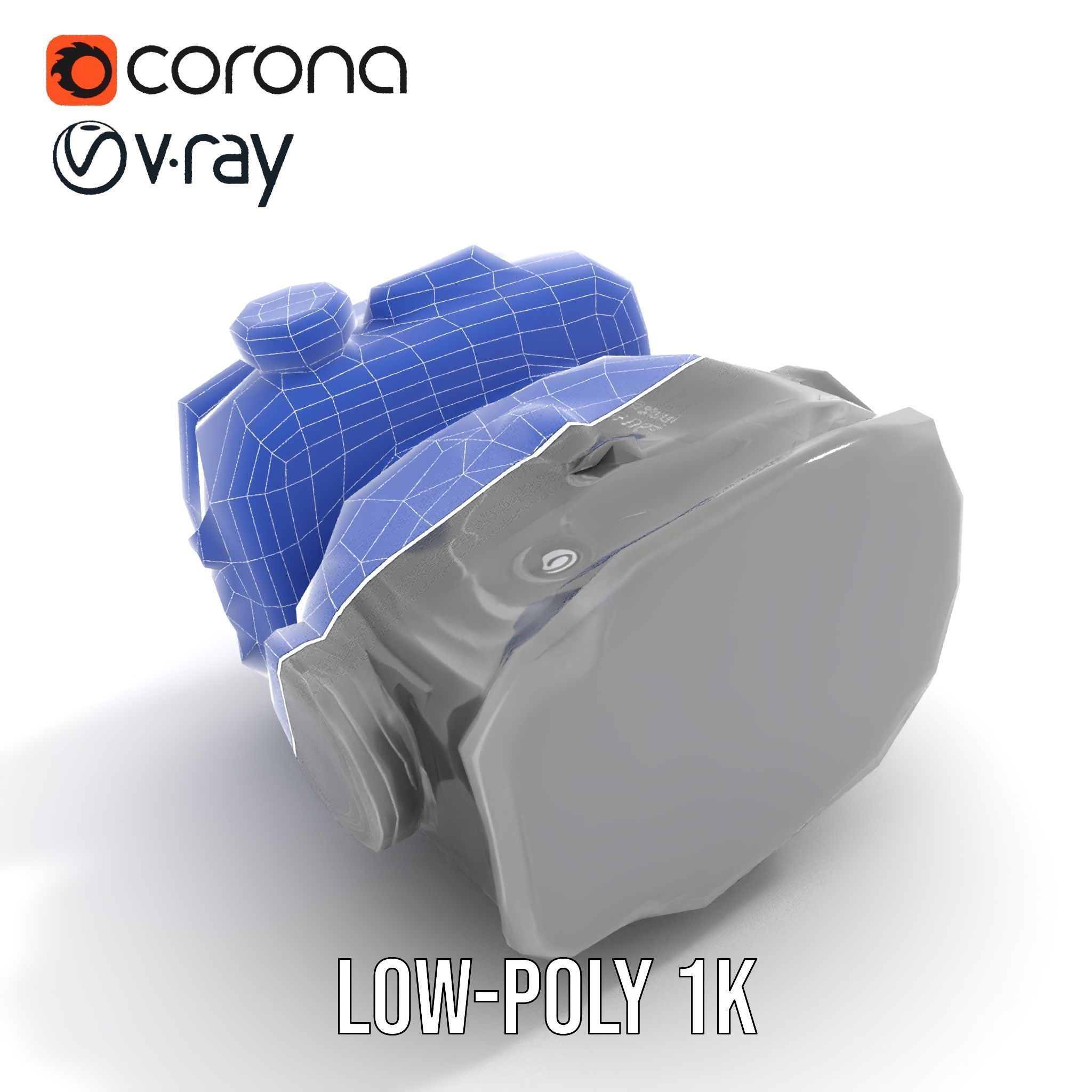Compact Action Camera Model Pack Low-poly 3D model_26