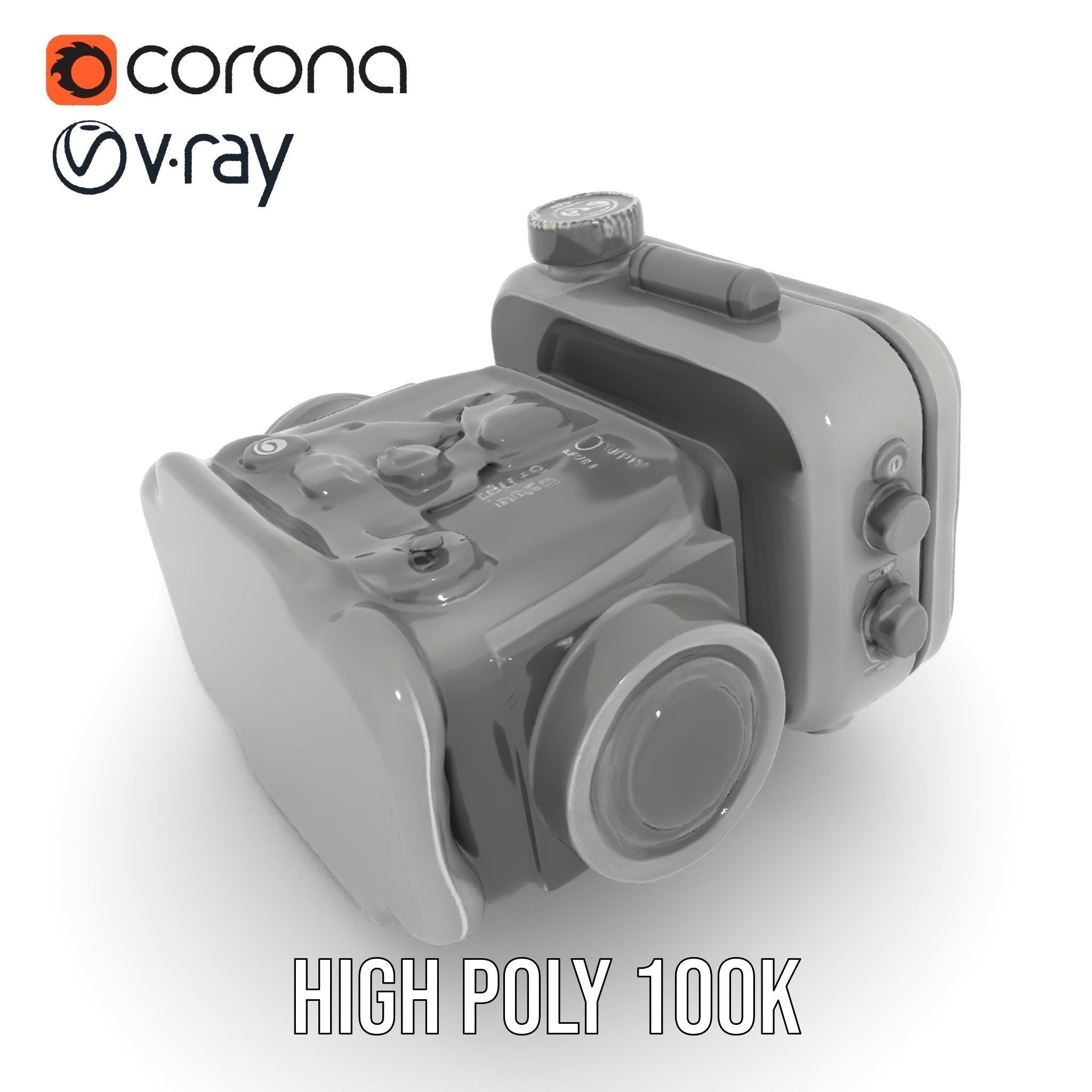 Compact Action Camera Model Pack Low-poly 3D model_21