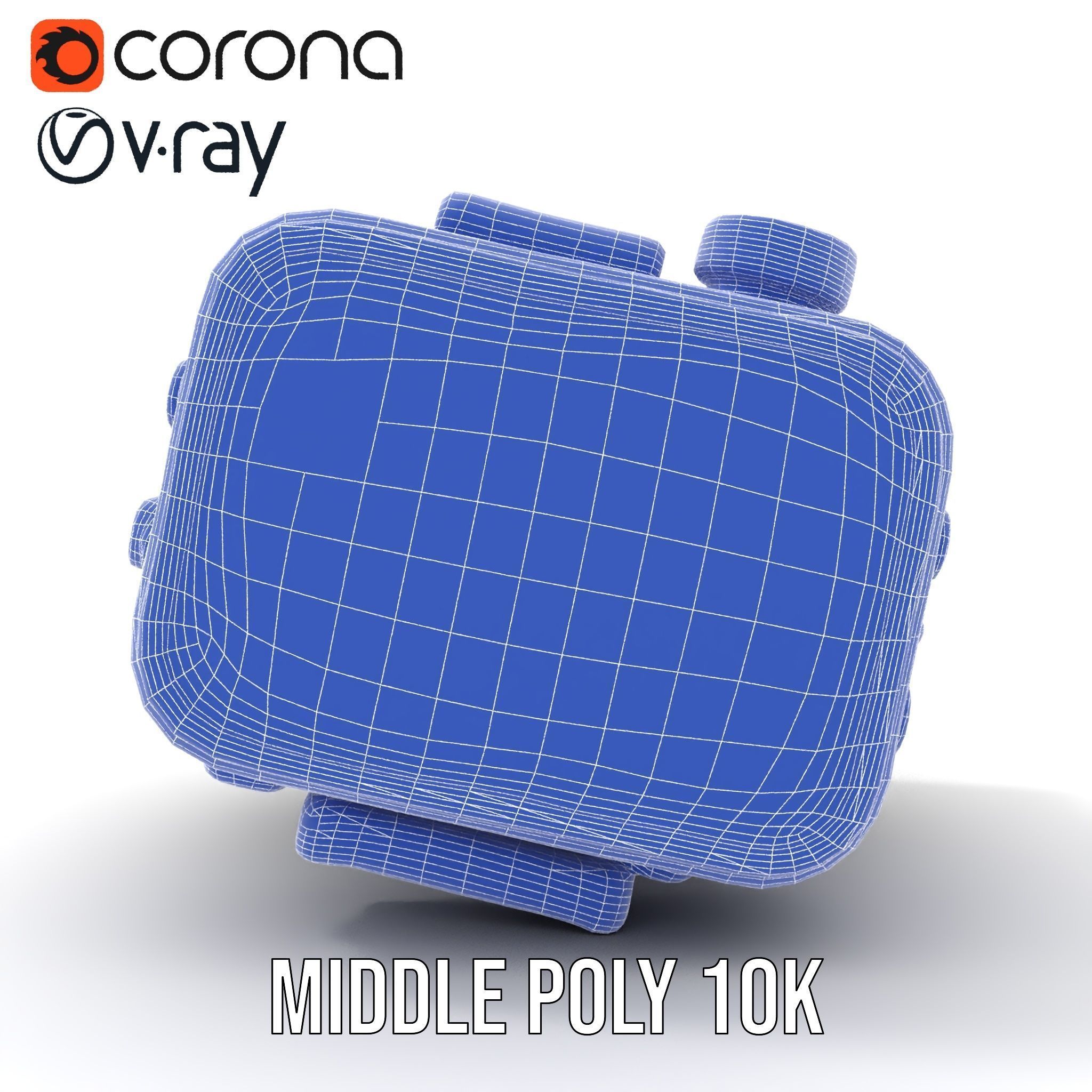 Compact Action Camera Model Pack Low-poly 3D model_30