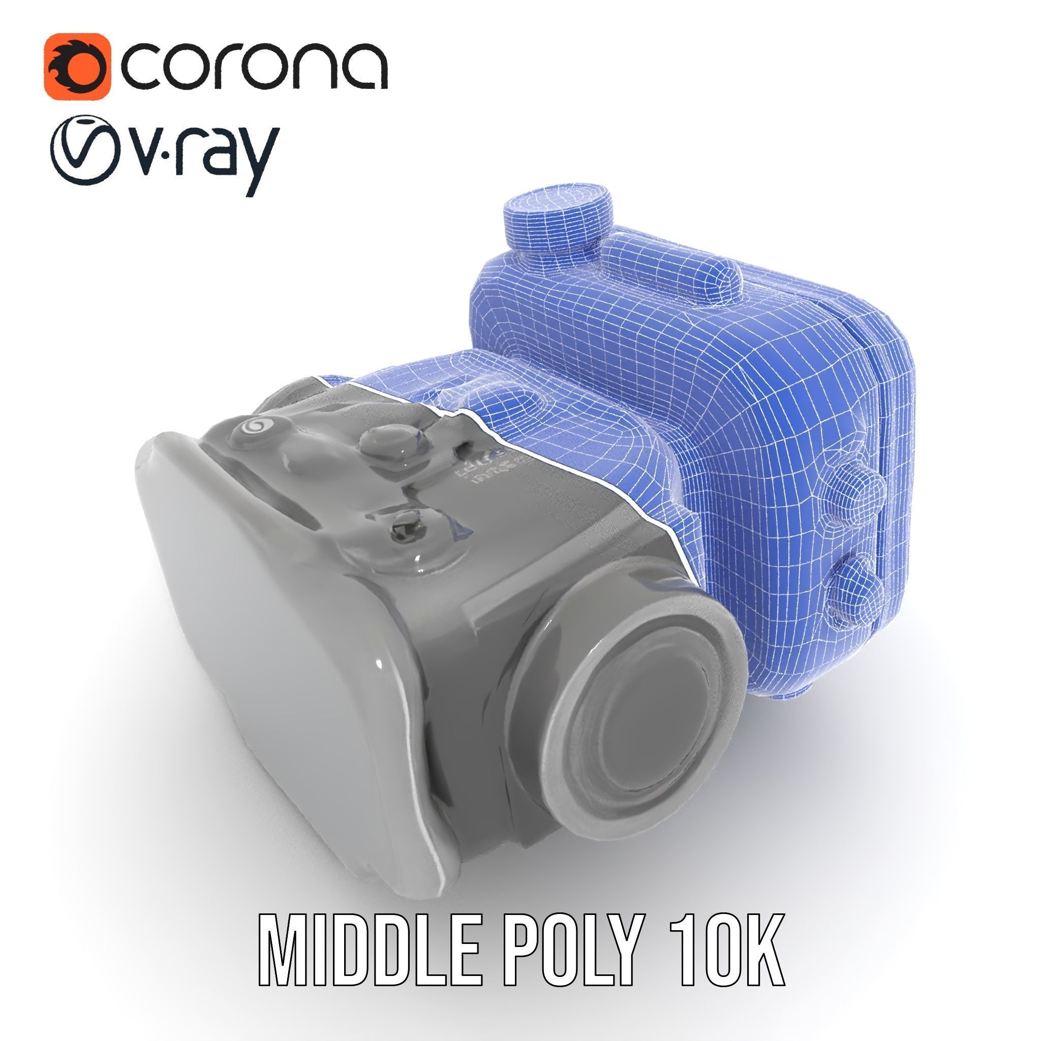 Compact Action Camera Model Pack Low-poly 3D model_25