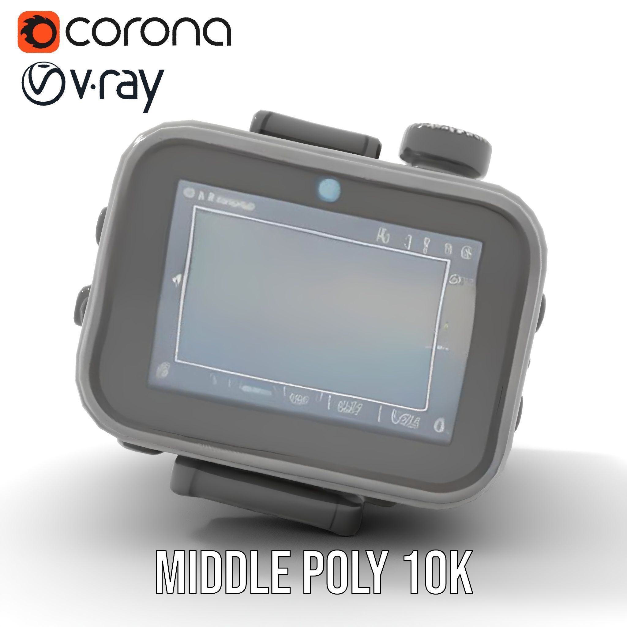 Compact Action Camera Model Pack Low-poly 3D model_16