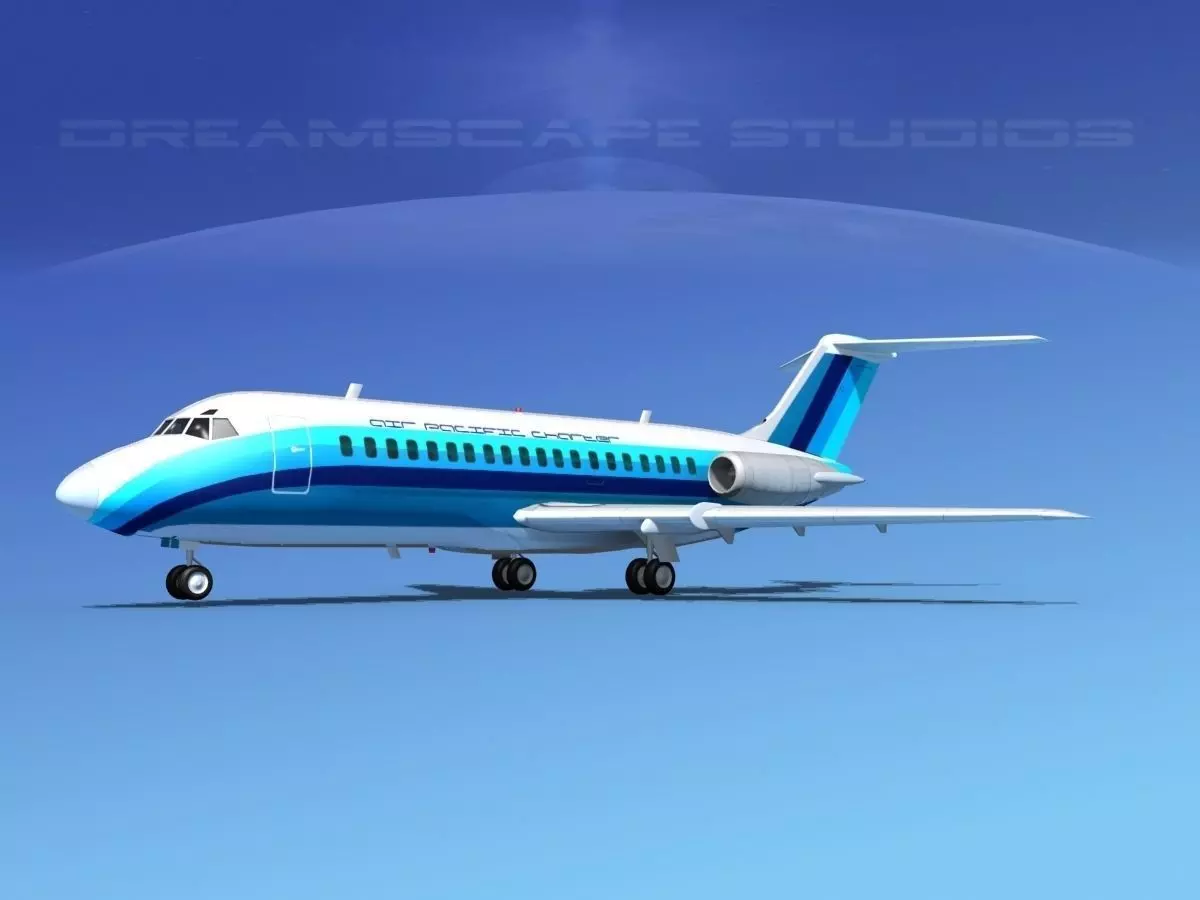 Douglas DC-9-15 Air Pacific Charter 3D model