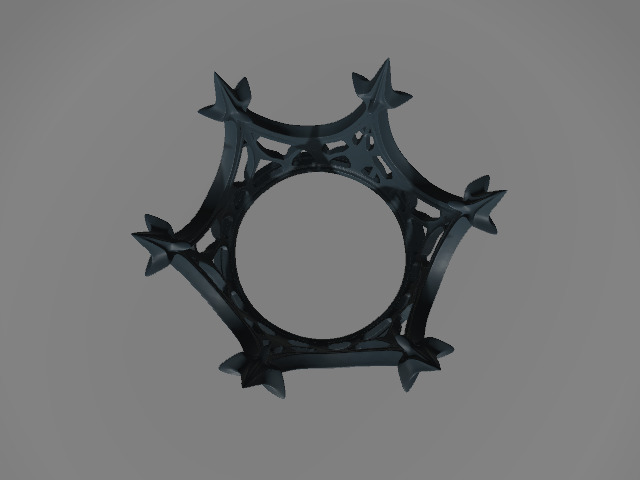 Minimalist Gothic Crown 3D print model_4