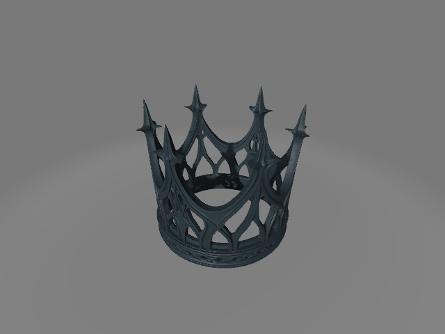 Minimalist Gothic Crown 3D print model_1