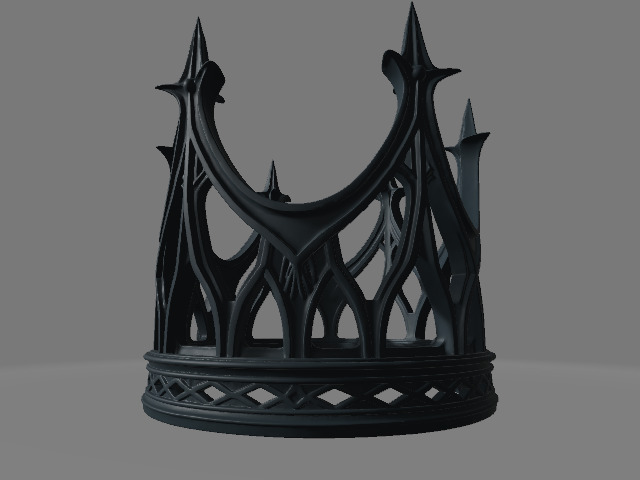 Minimalist Gothic Crown 3D print model_2