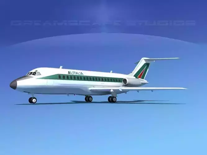 Douglas DC-9-15 Alitalia 3D model