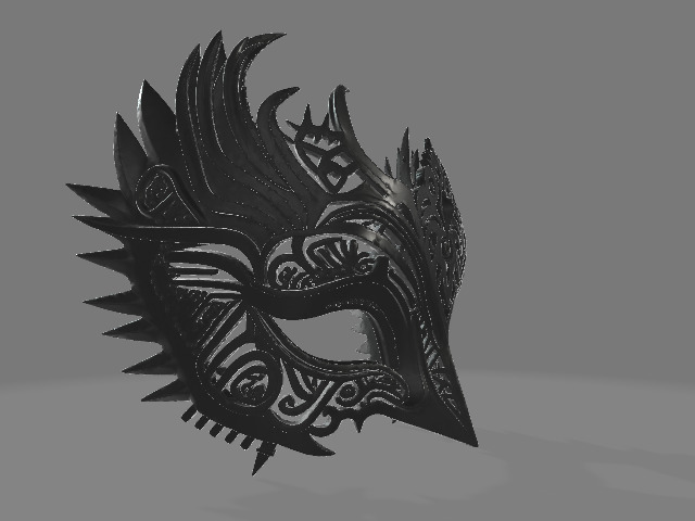 Gothic Eye Cover Mask 3D print model_2