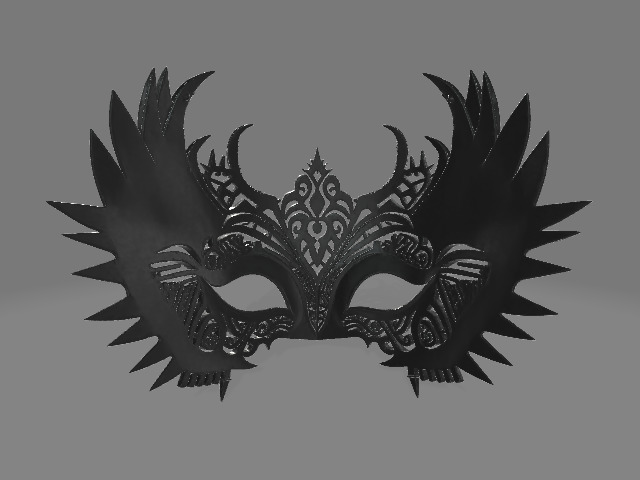 Gothic Eye Cover Mask 3D print model_3