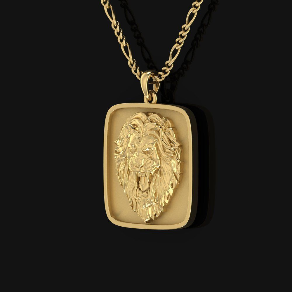 Lion Pendant 2 3D print model_6