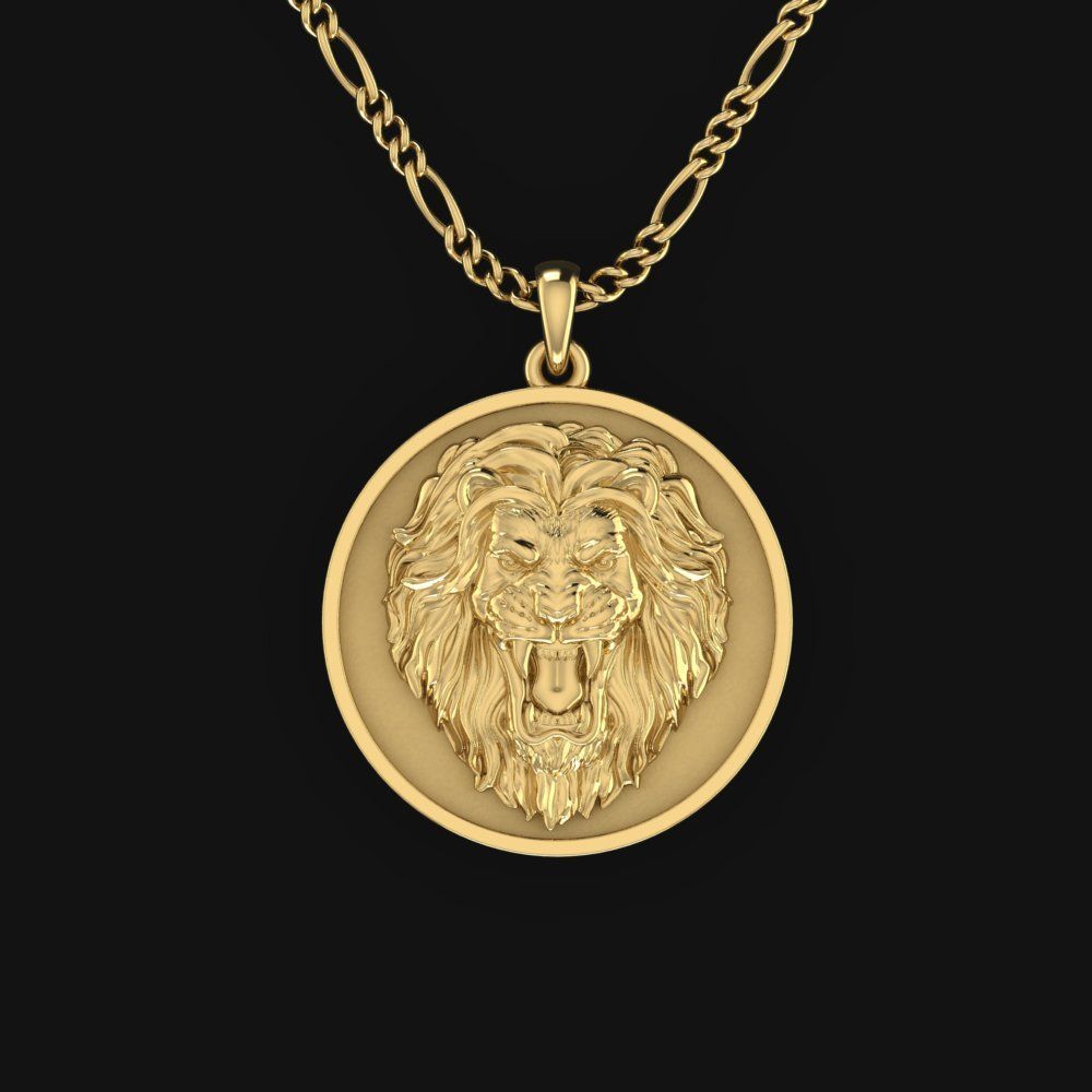 Lion Pendant 2 3D print model_1