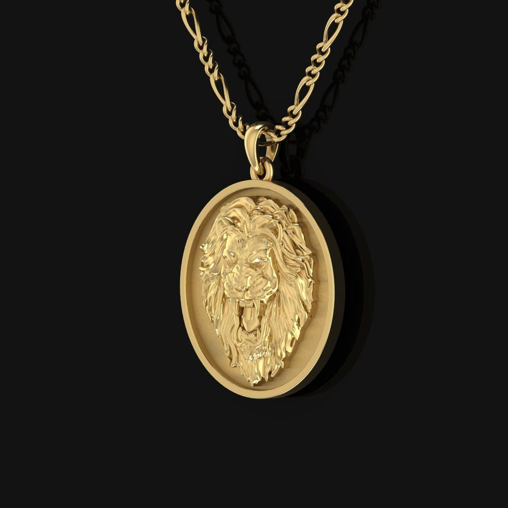 Lion Pendant 2 3D print model_2