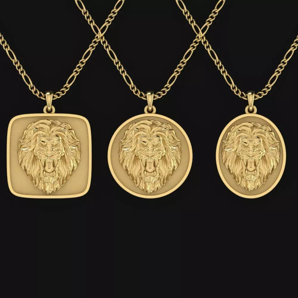 Lion Pendant 2 3D print model_0