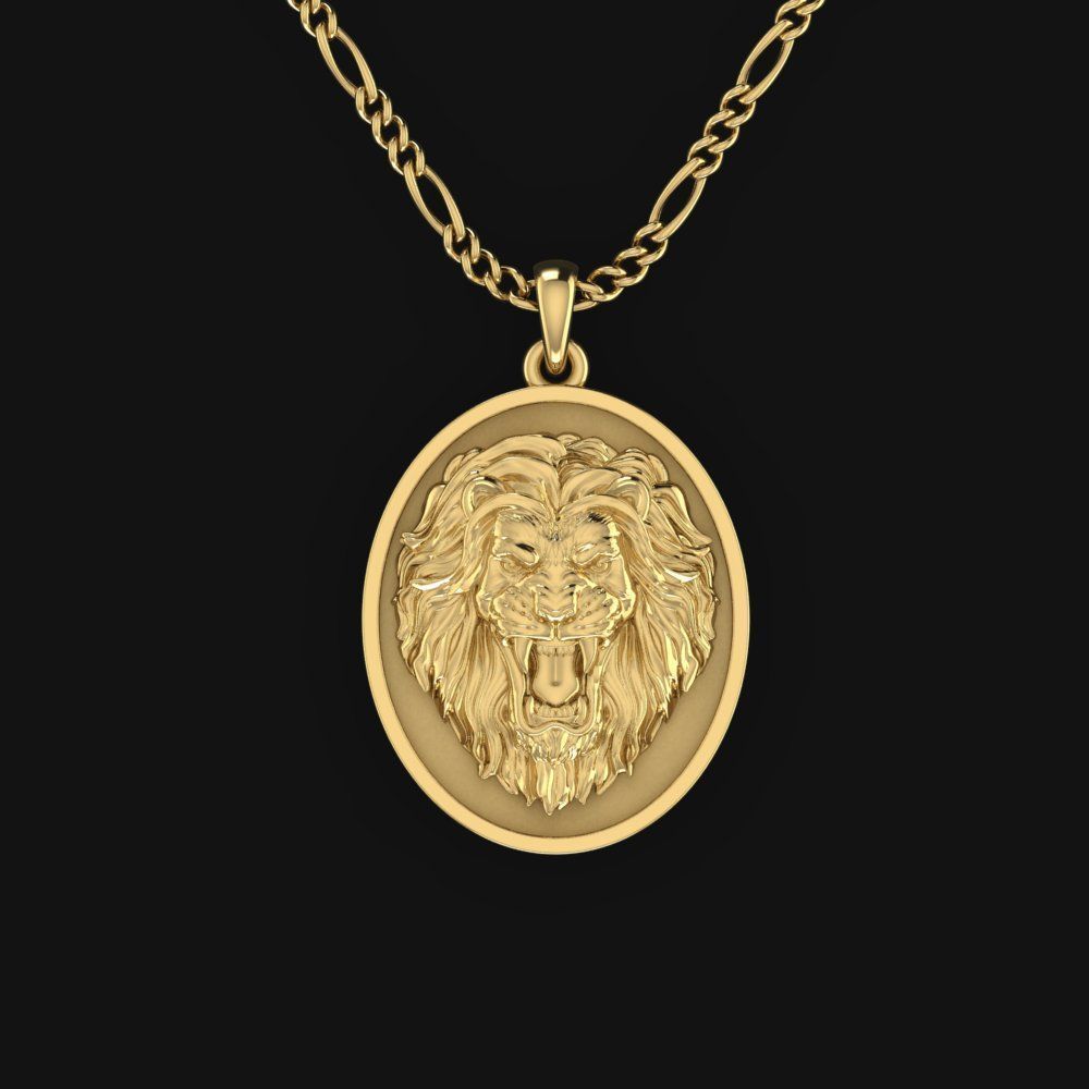 Lion Pendant 2 3D print model_3