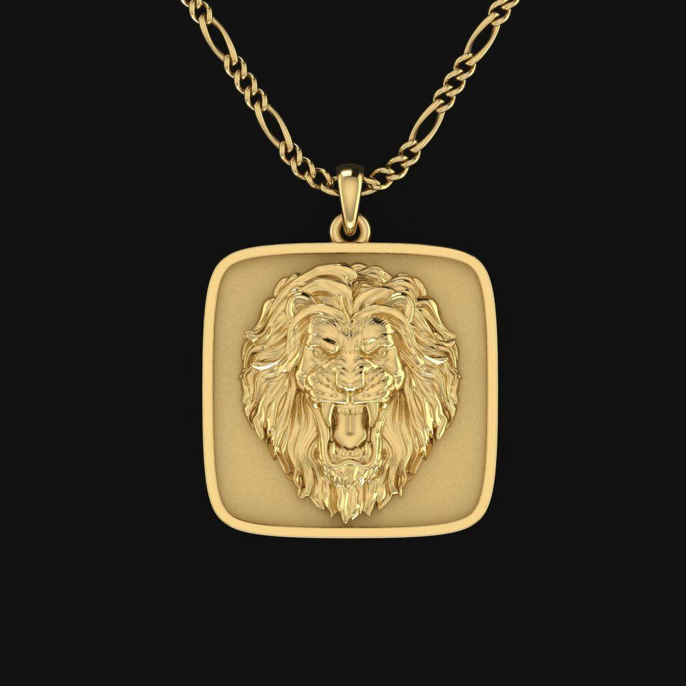 Lion Pendant 2 3D print model_5