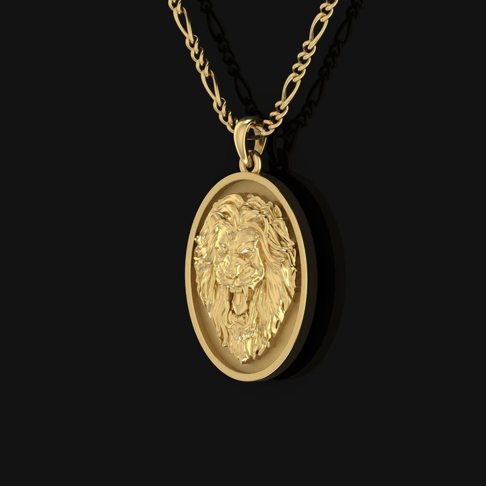 Lion Pendant 2 3D print model_4