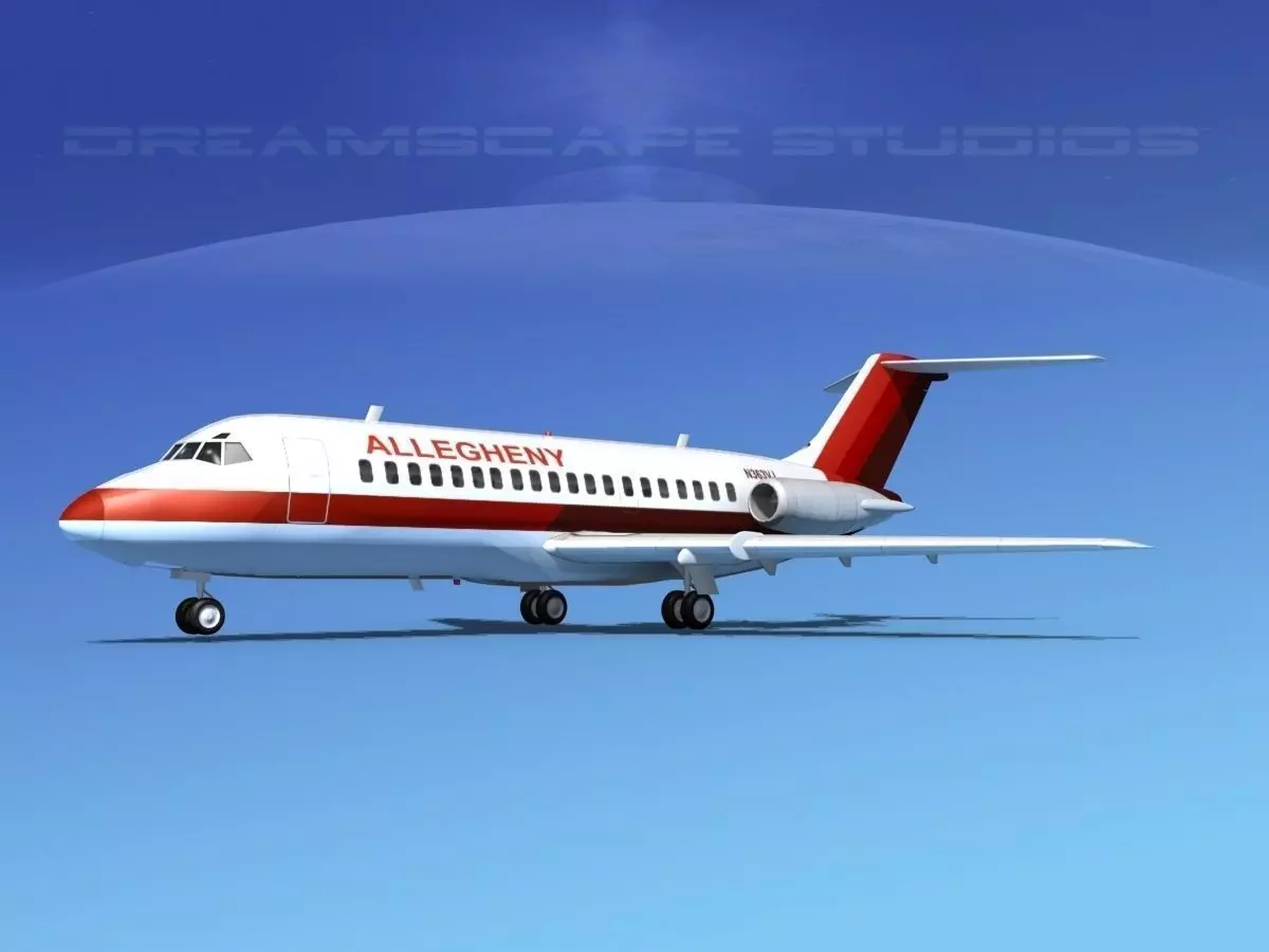 Douglas DC-9-15 Allegheny 2 3D model