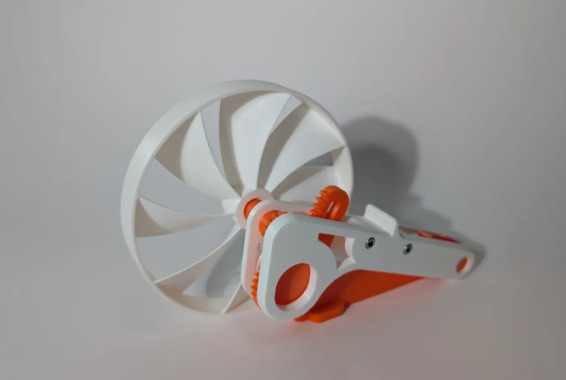 Squeeze Powered Flywheel Fan 3D print model_1
