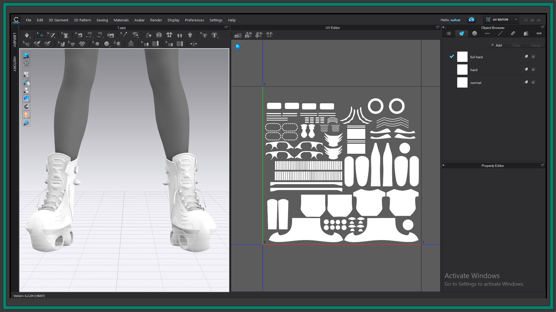 female SCI-FI shoess with texture and smart material 3D model_8