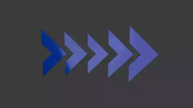 Stylized Metallic Navy  Animated Chevron Arrow 