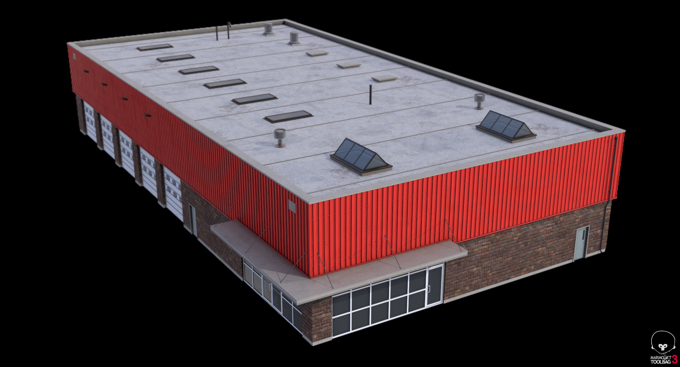 Industrial Building 16 Low-poly 3D model_11