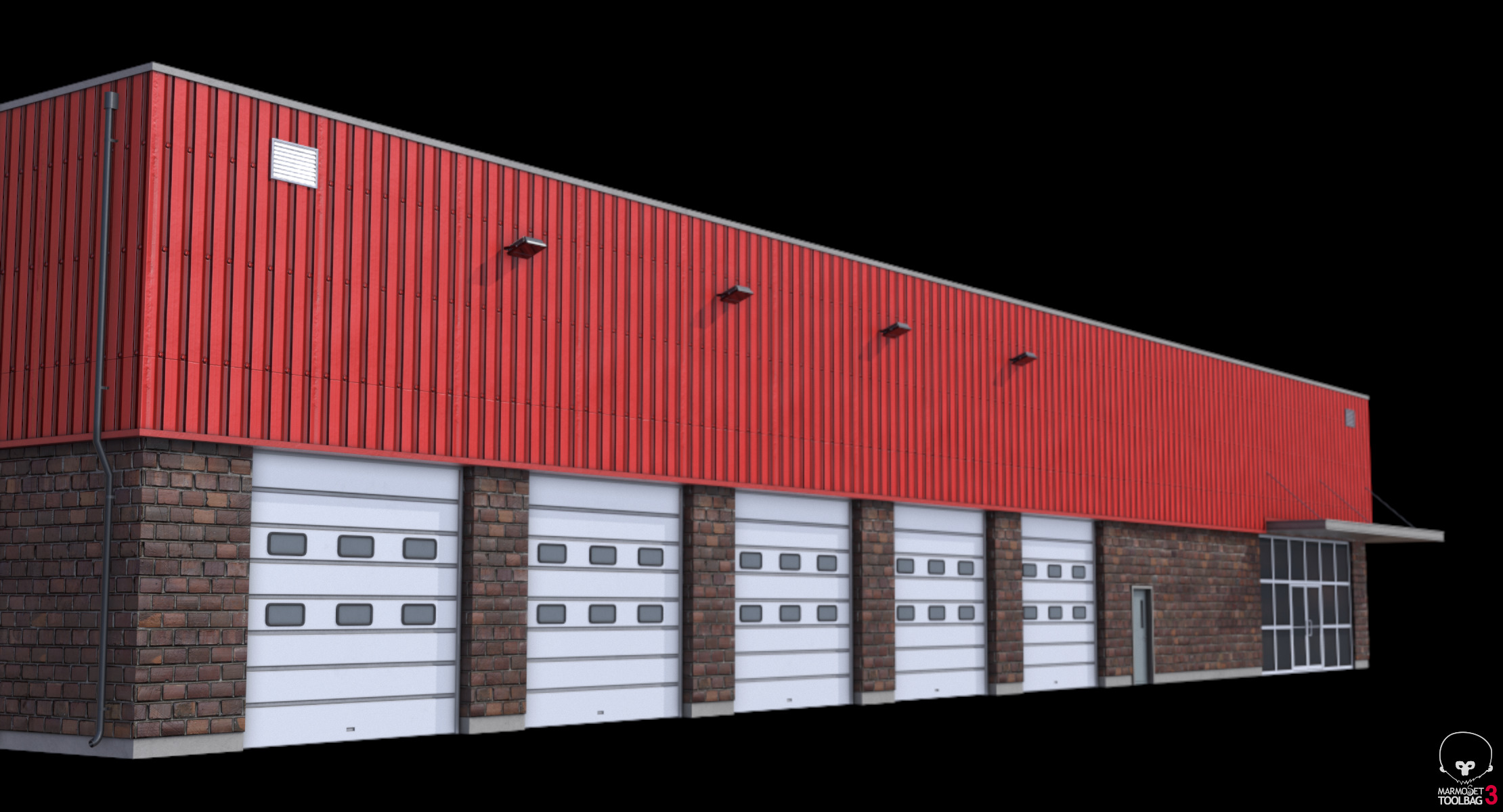 Industrial Building 16 Low-poly 3D model_13