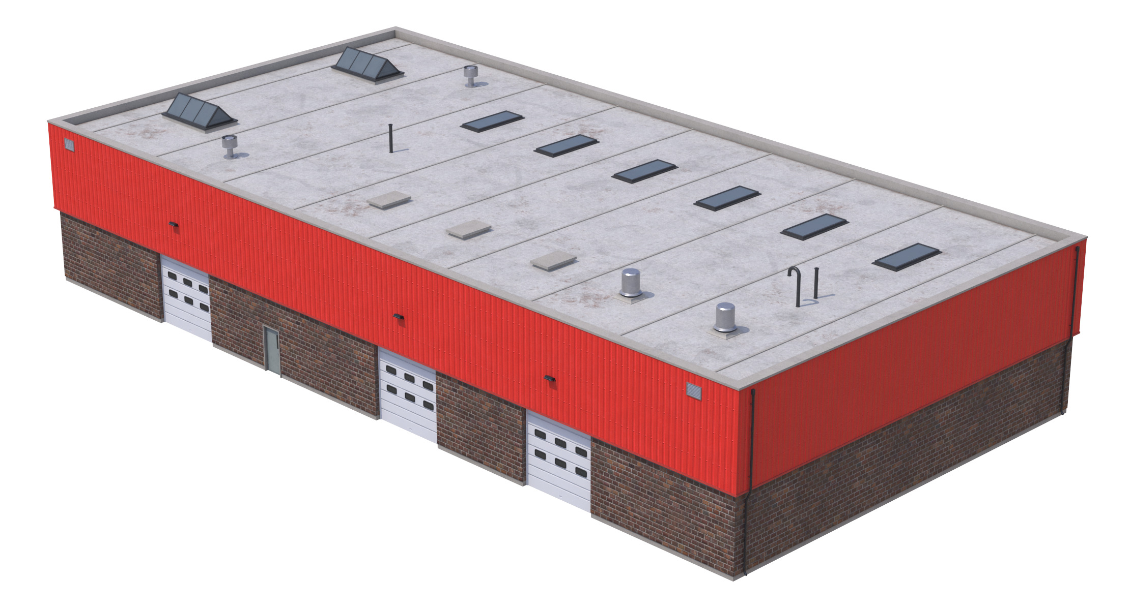 Industrial Building 16 Low-poly 3D model_2
