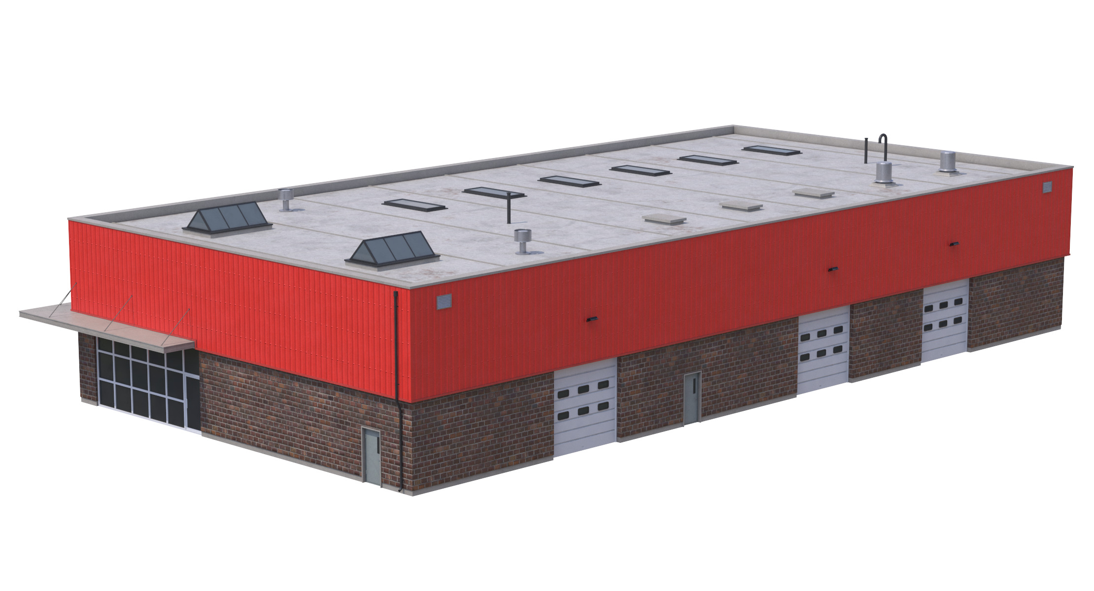 Industrial Building 16 Low-poly 3D model_4