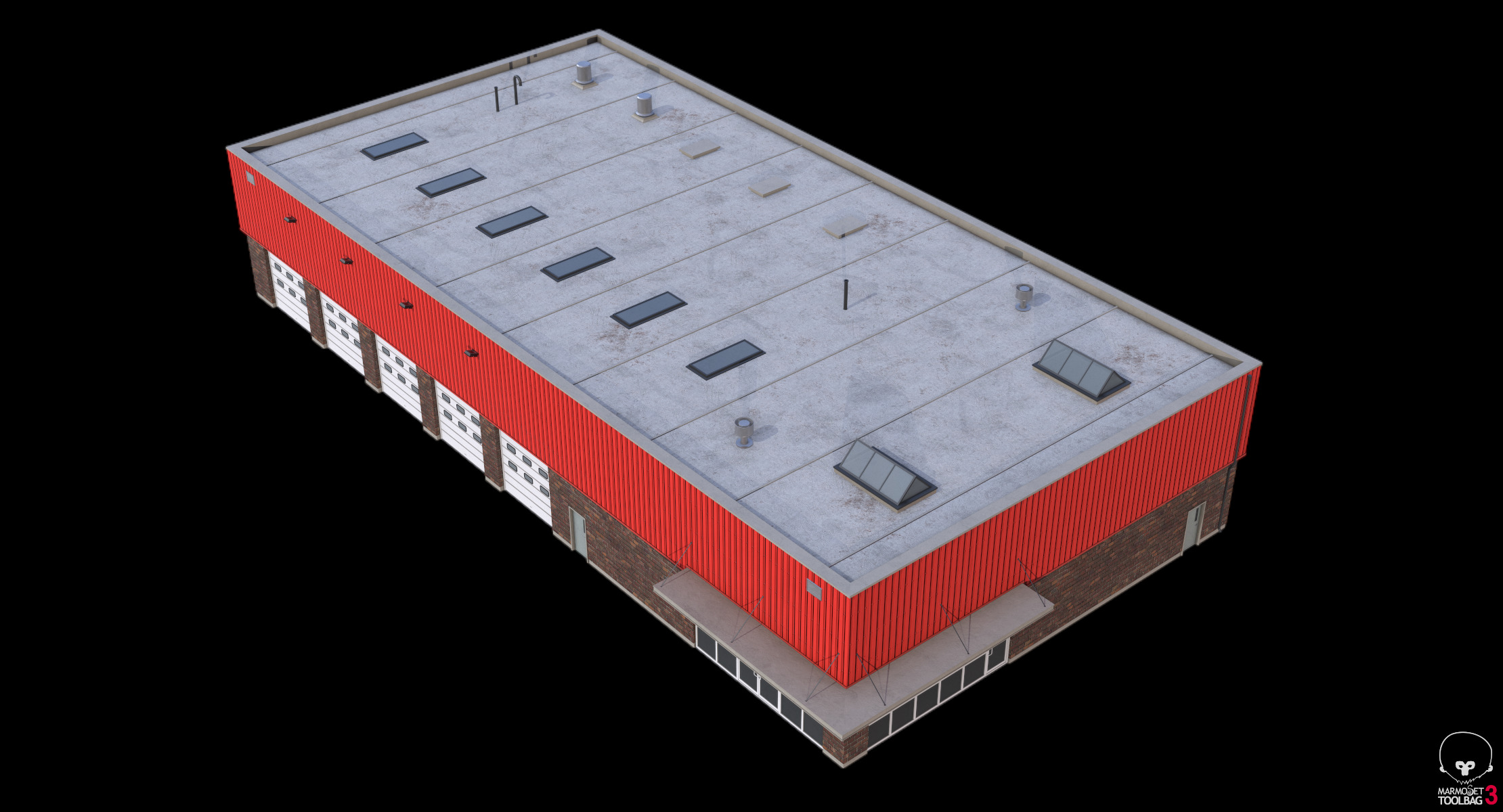 Industrial Building 16 Low-poly 3D model_15