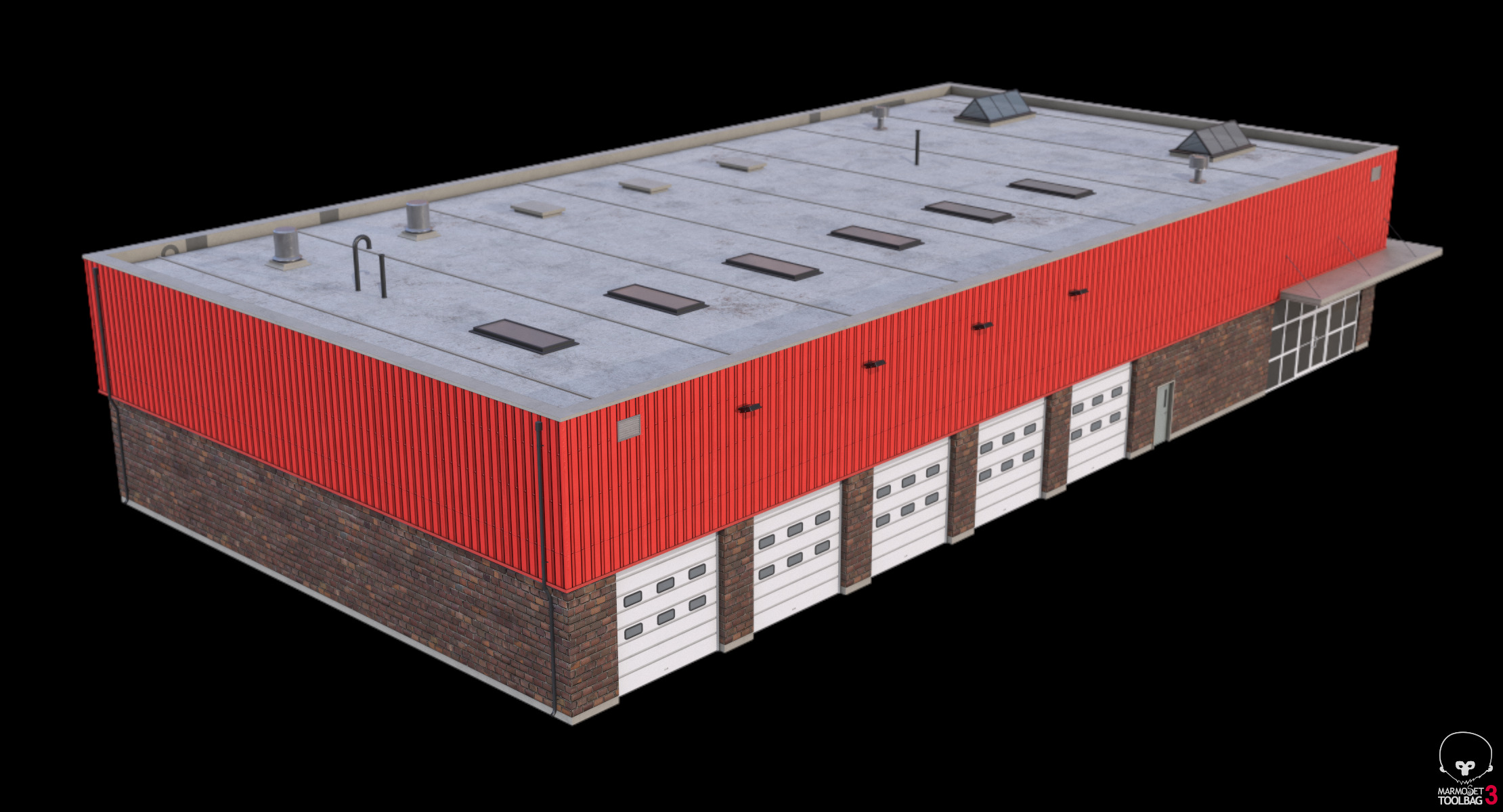 Industrial Building 16 Low-poly 3D model_12