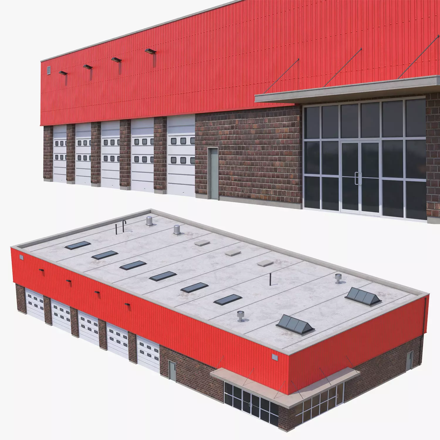 Industrial Building 16 Low-poly 3D model_0