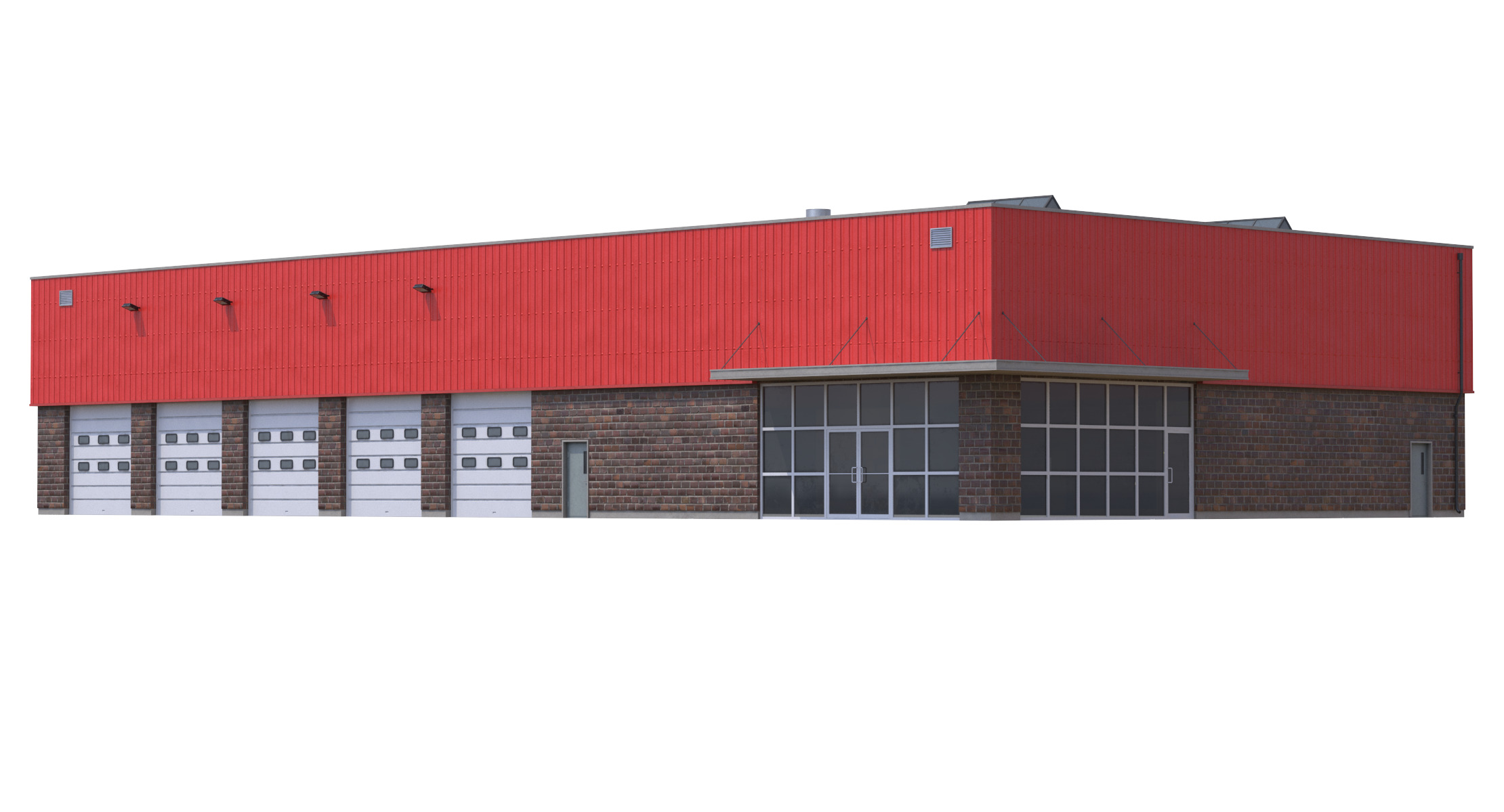 Industrial Building 16 Low-poly 3D model_5