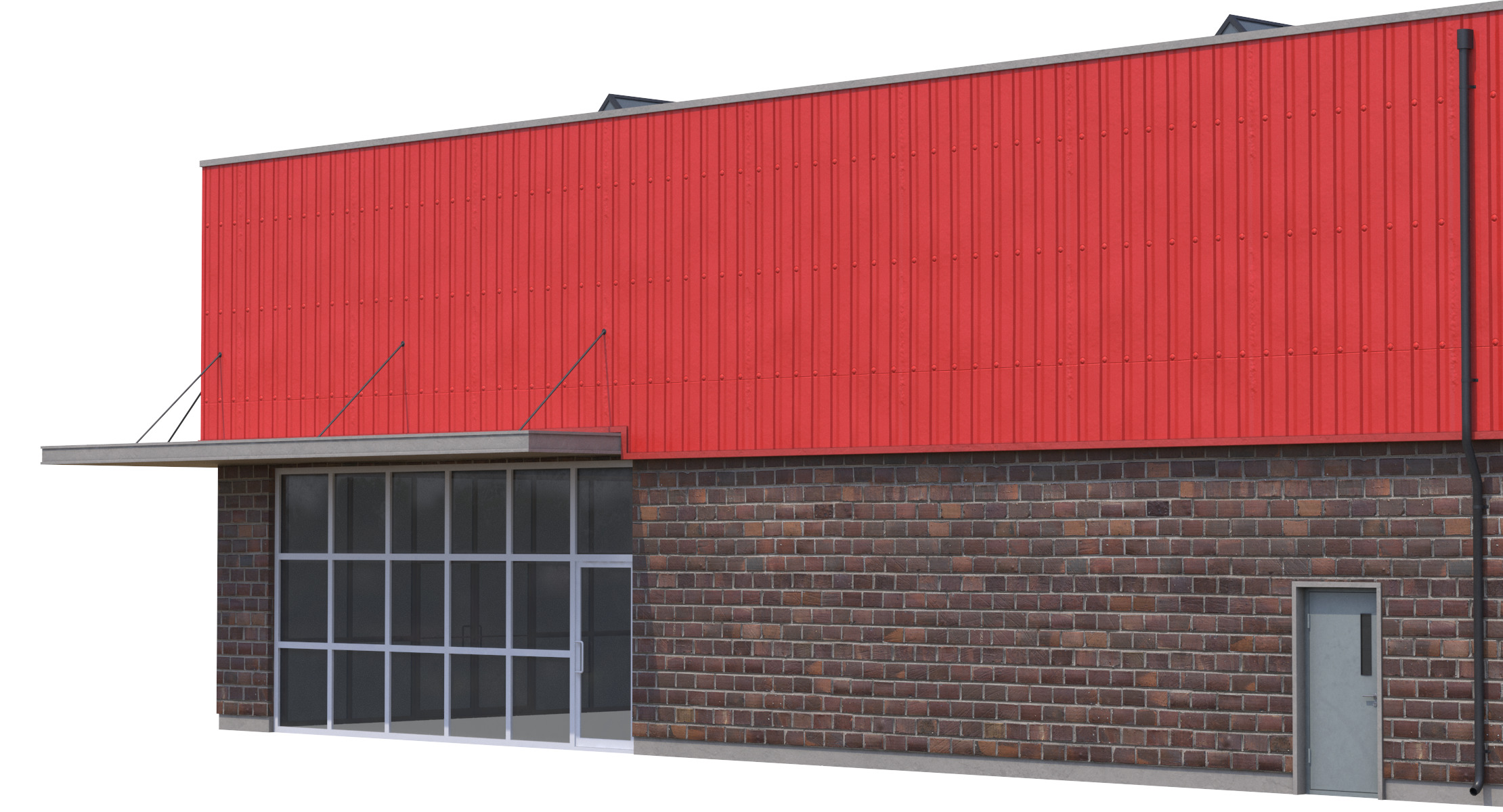 Industrial Building 16 Low-poly 3D model_7