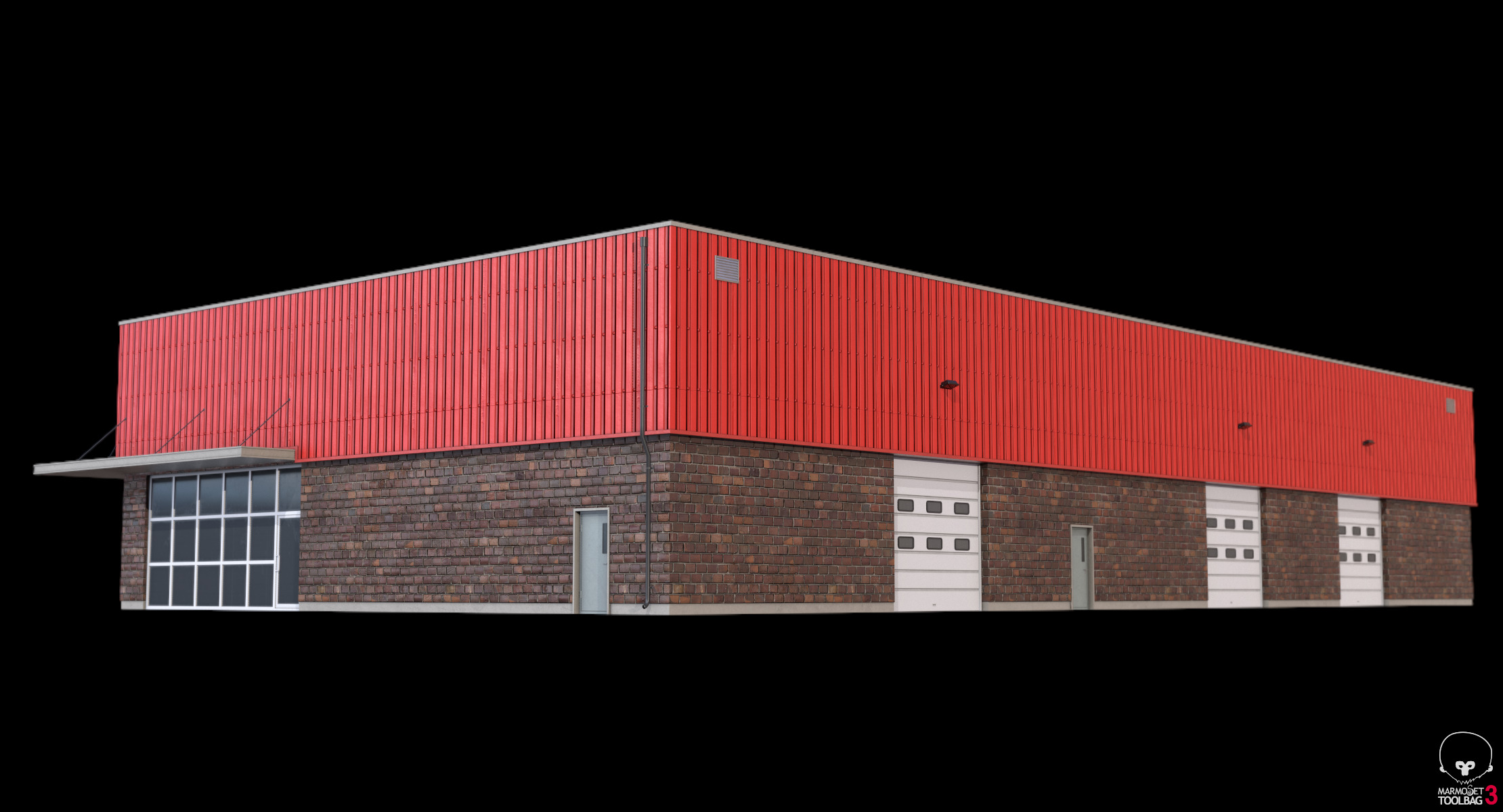 Industrial Building 16 Low-poly 3D model_16