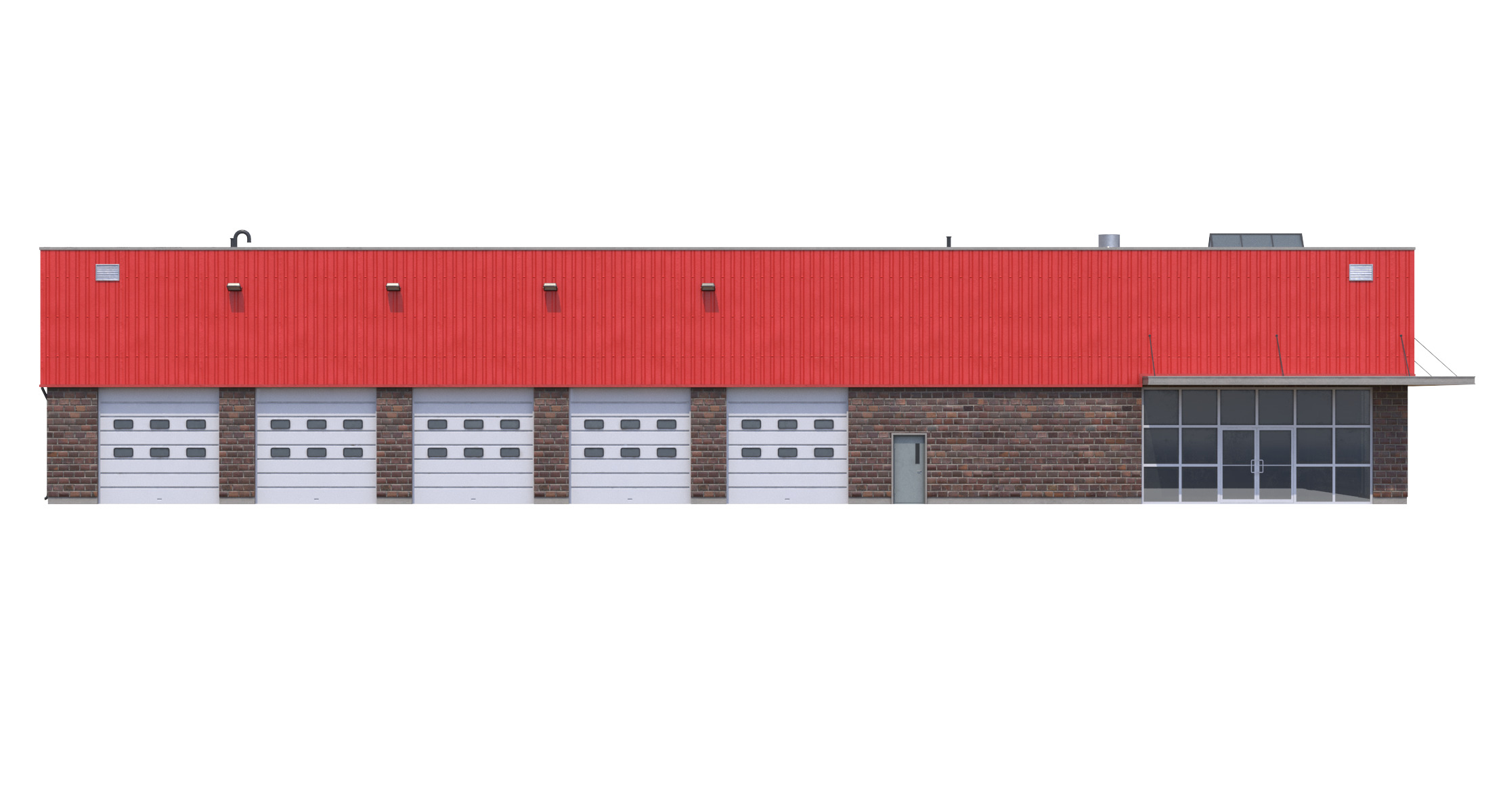 Industrial Building 16 Low-poly 3D model_8