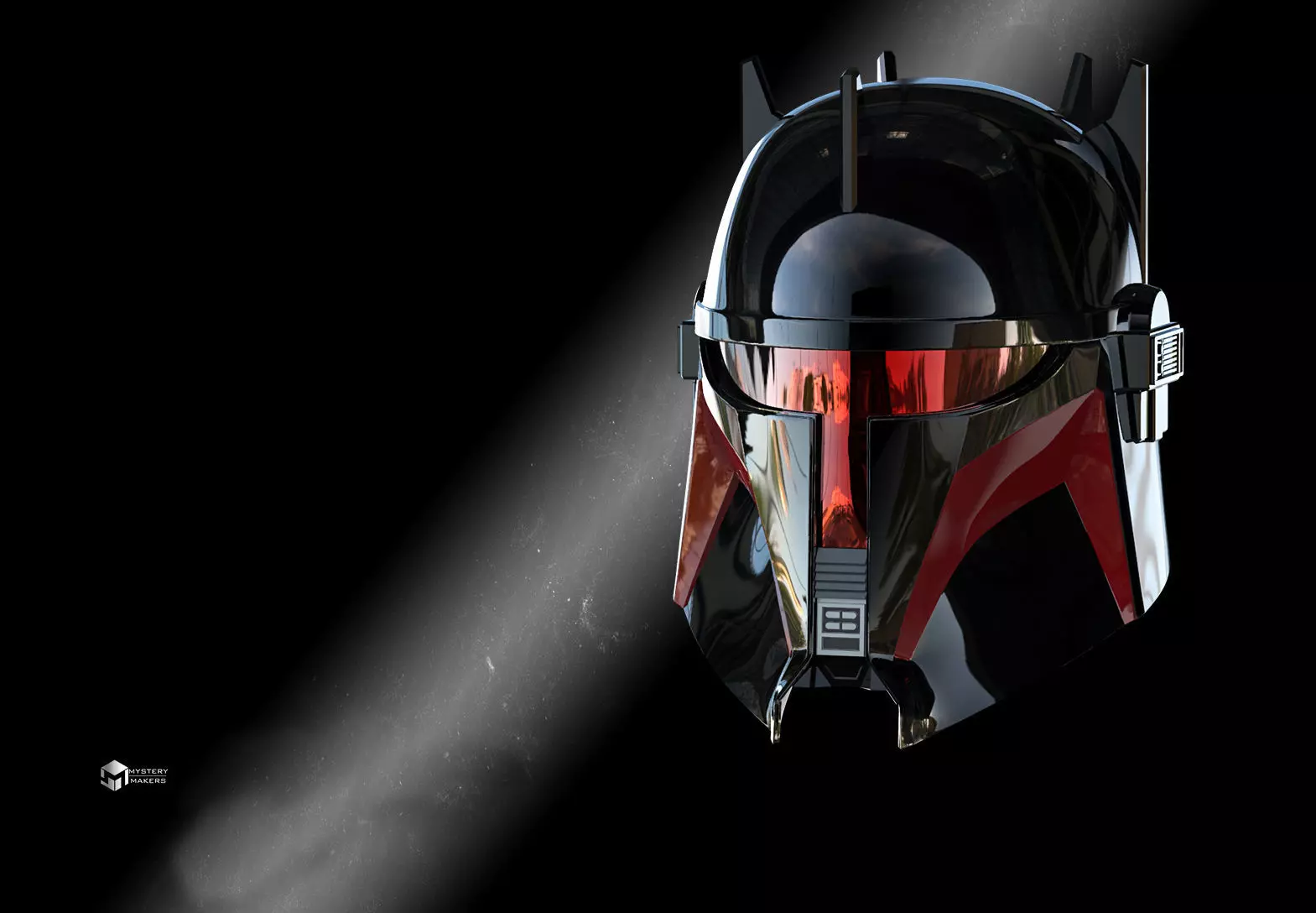 Moff Gideon helmet 3D print model_0