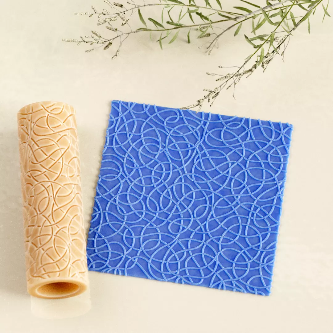 Abstract Line Texture Roller 3D print model_0