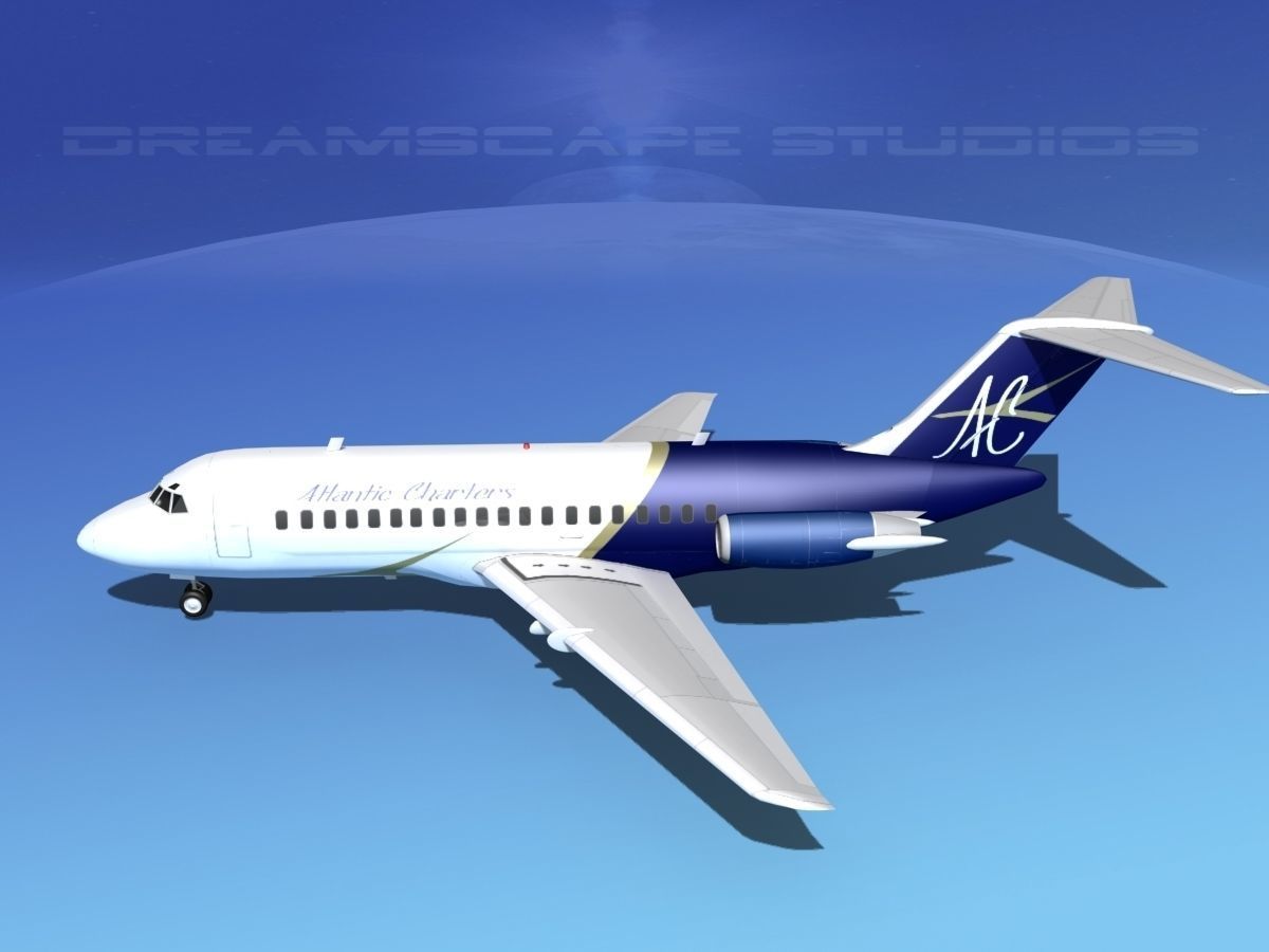 Douglas DC-9-15 Atlantic Charter 3D model_9