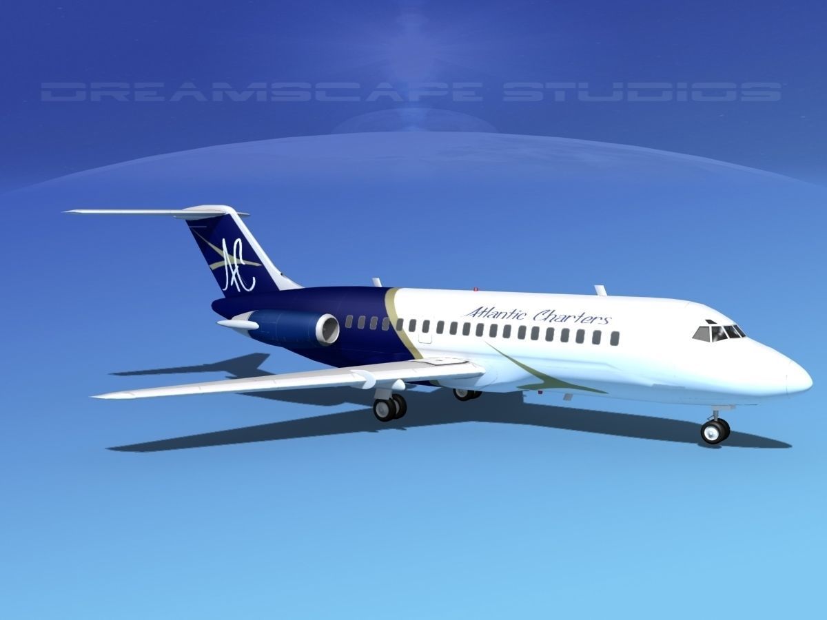 Douglas DC-9-15 Atlantic Charter 3D model_3