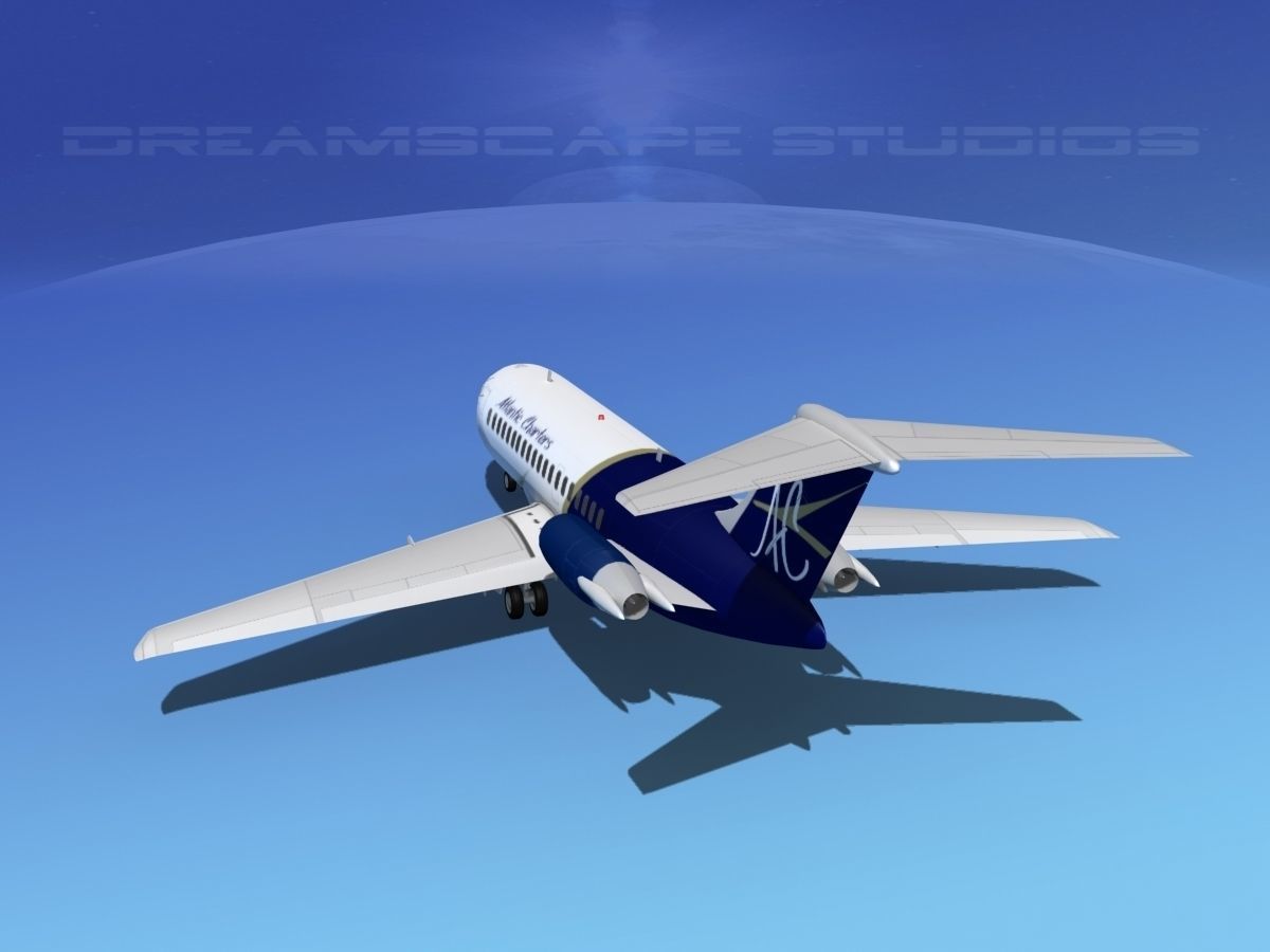 Douglas DC-9-15 Atlantic Charter 3D model_7