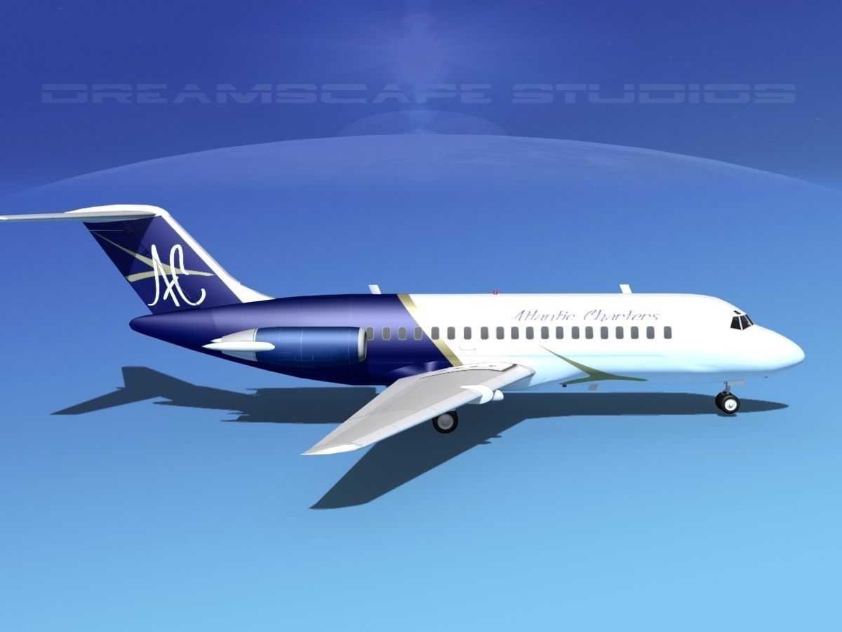 Douglas DC-9-15 Atlantic Charter 3D model_4