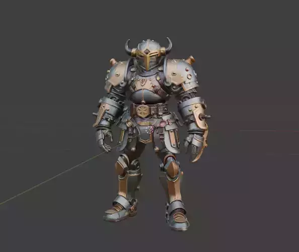 Armored Steampunk Warrior 