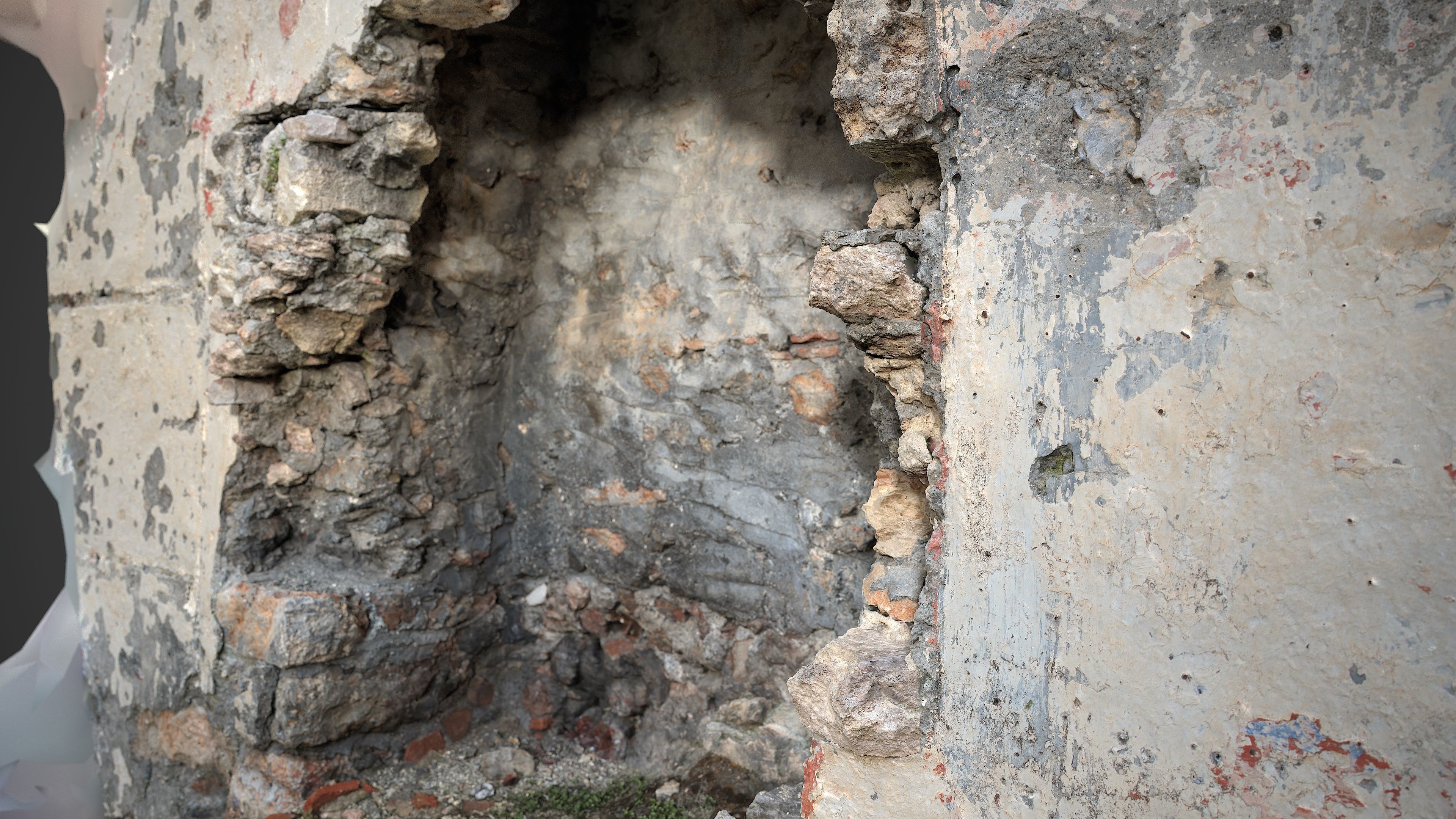 Abandoned House Ruined Part Scan - Fireplace 01 3D model_9