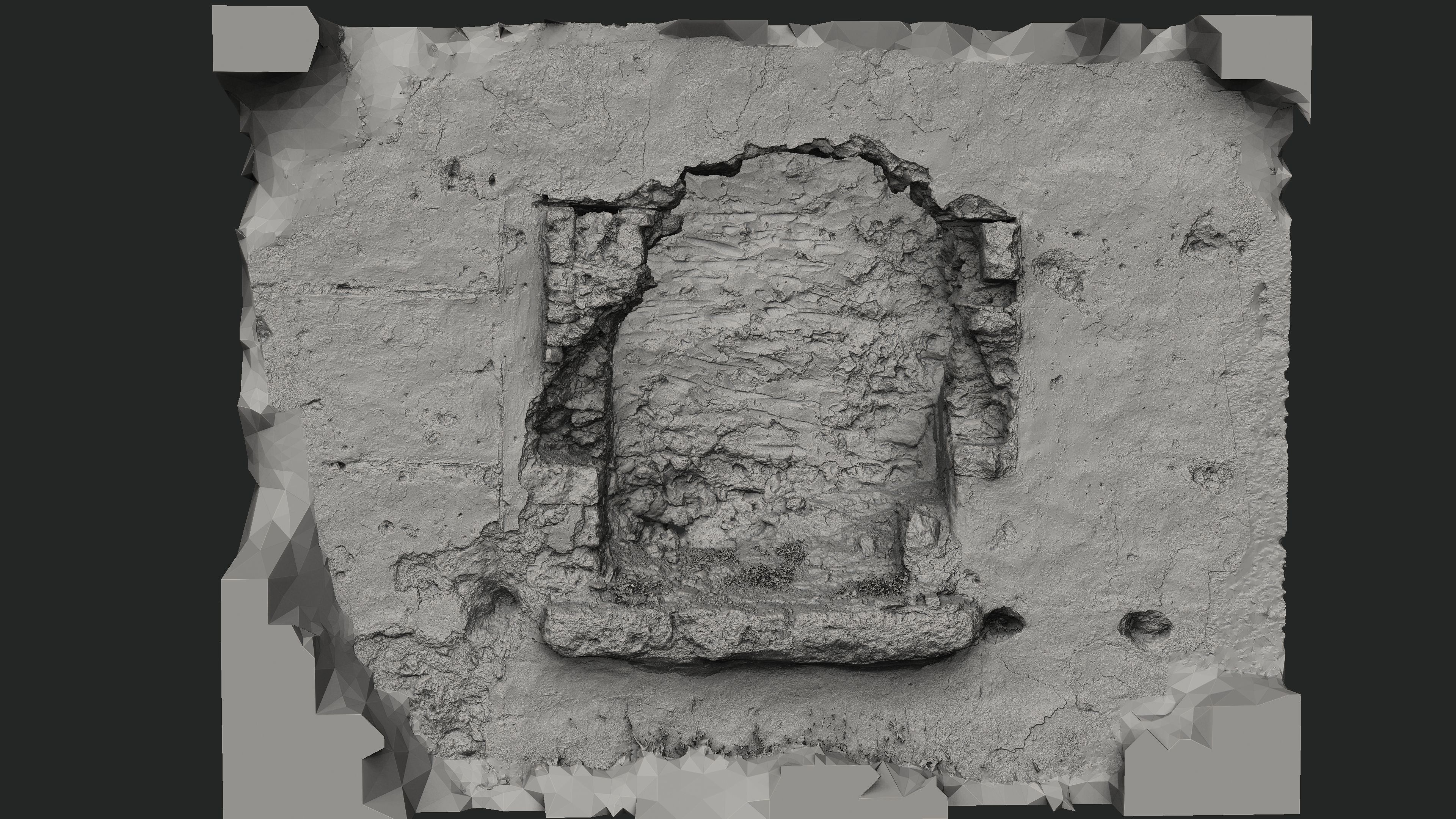 Abandoned House Ruined Part Scan - Fireplace 01 3D model_14