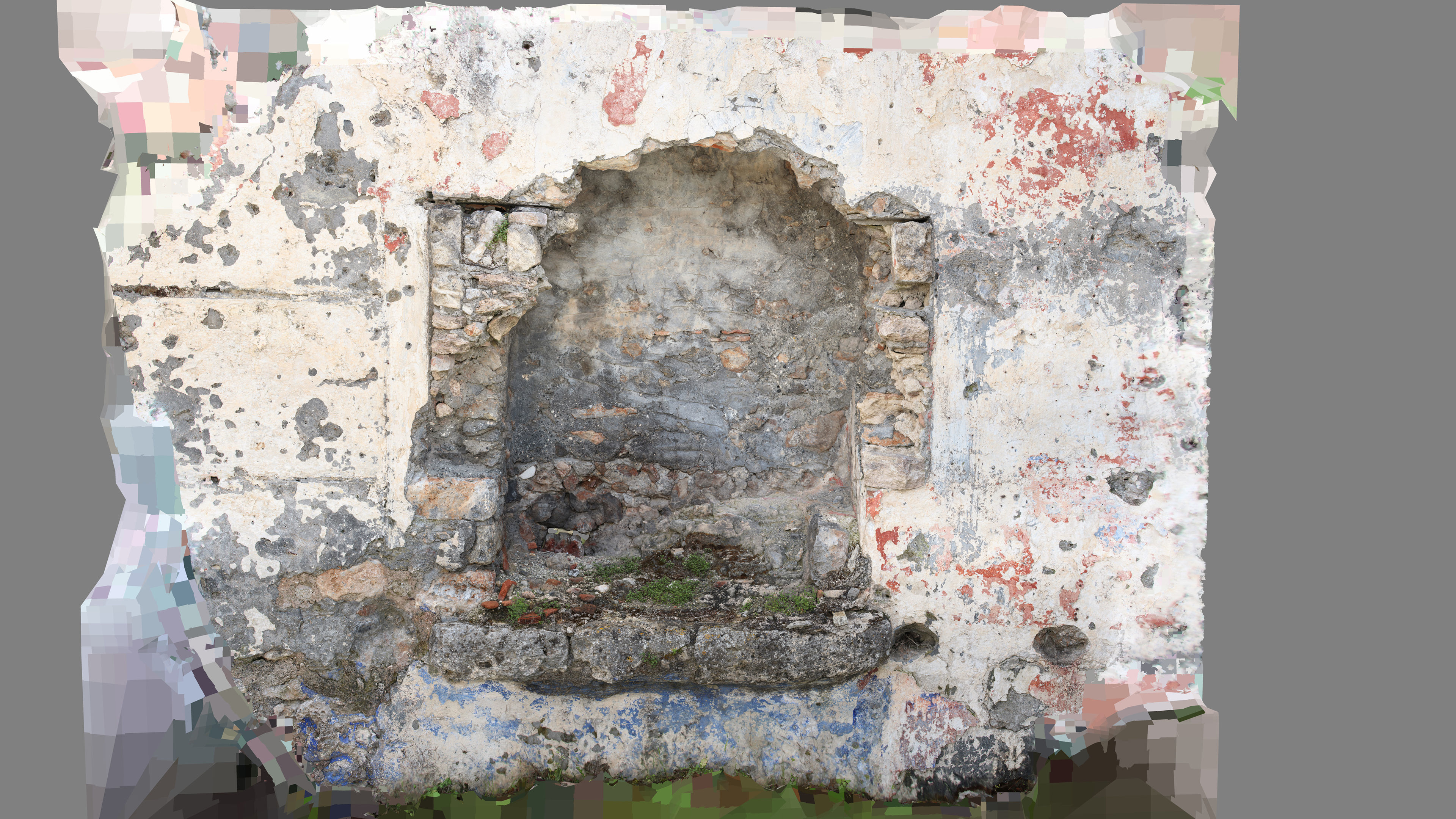Abandoned House Ruined Part Scan - Fireplace 01 3D model_16