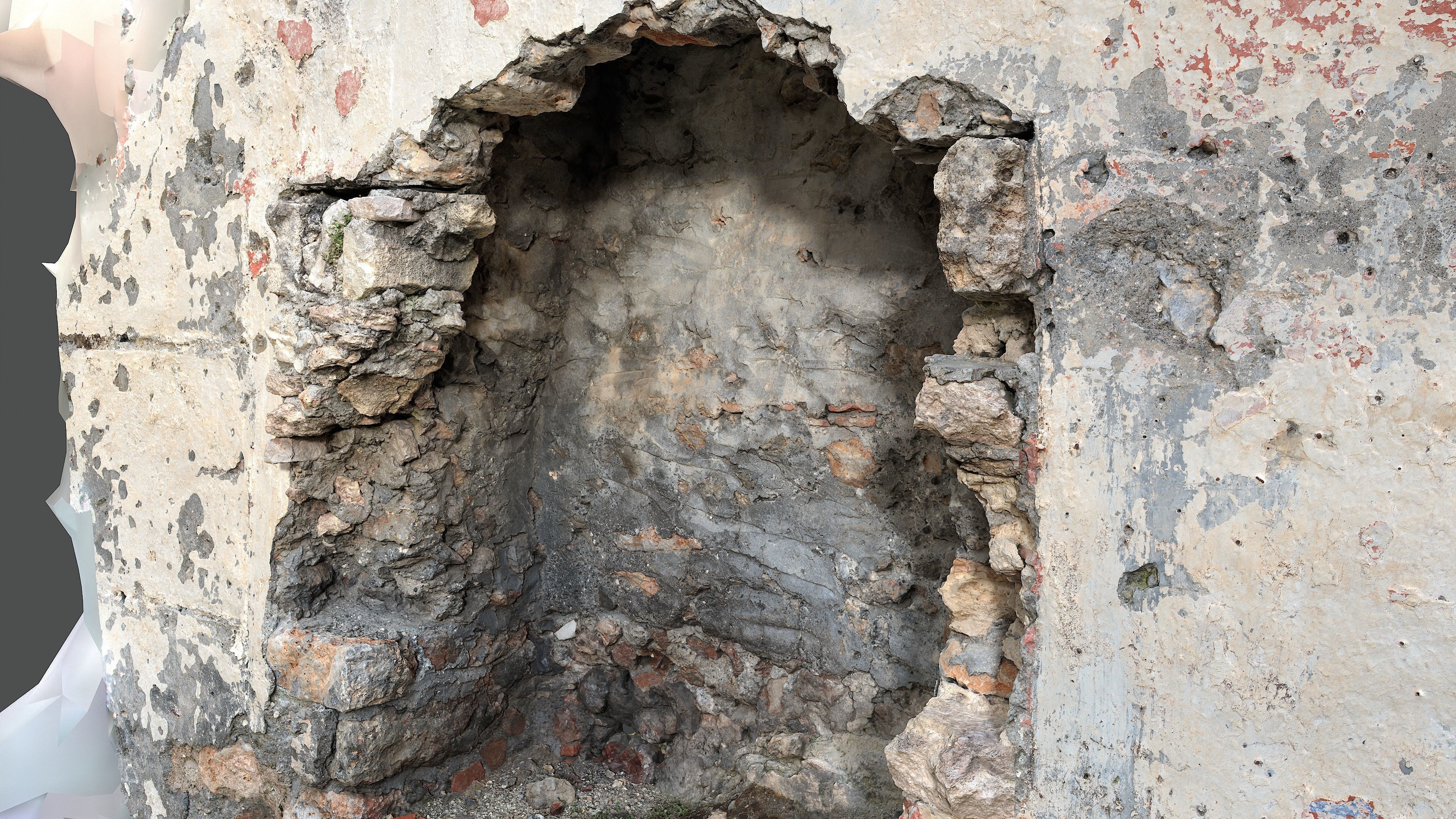 Abandoned House Ruined Part Scan - Fireplace 01 3D model_3